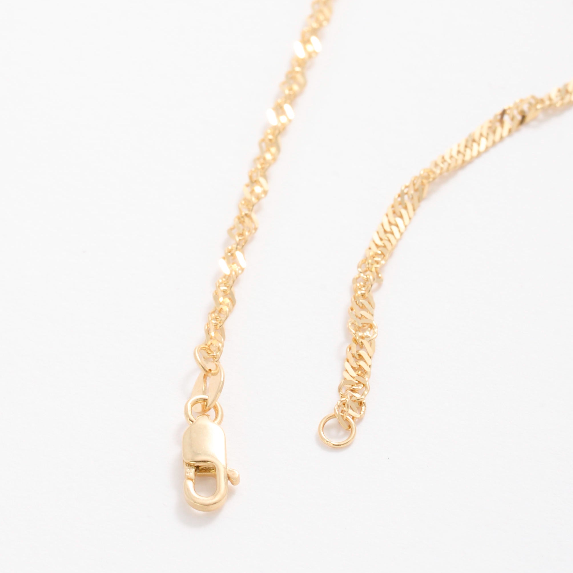 14K Yellow Gold Singapore Chain Necklace 16-20" – 1.7mm