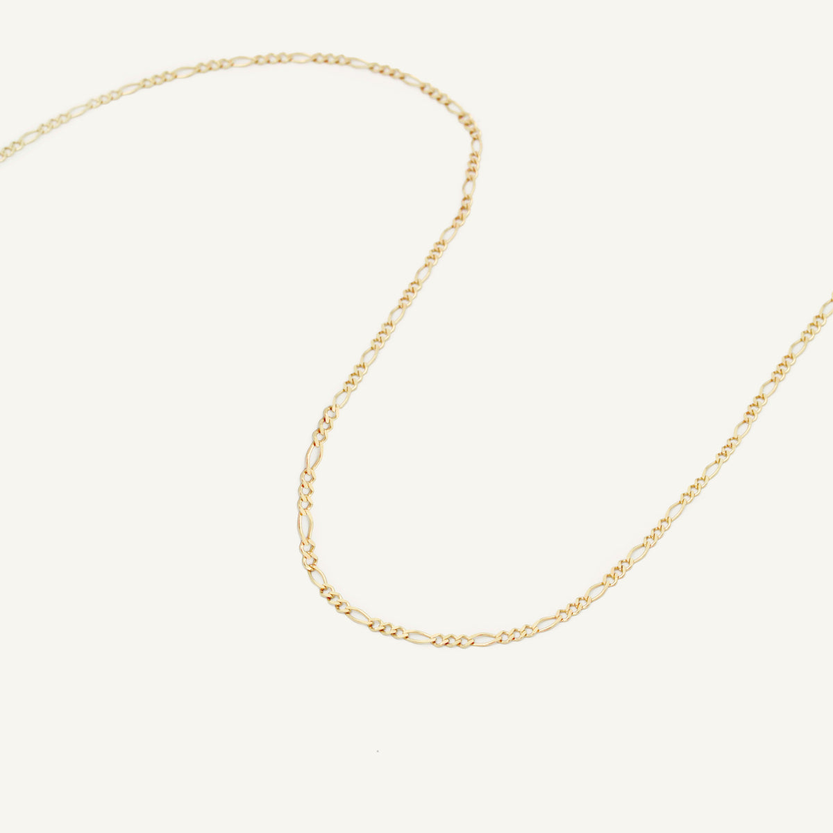 14K Yellow Gold Figaro Link Chain Necklace 1.3mm–3.8mm