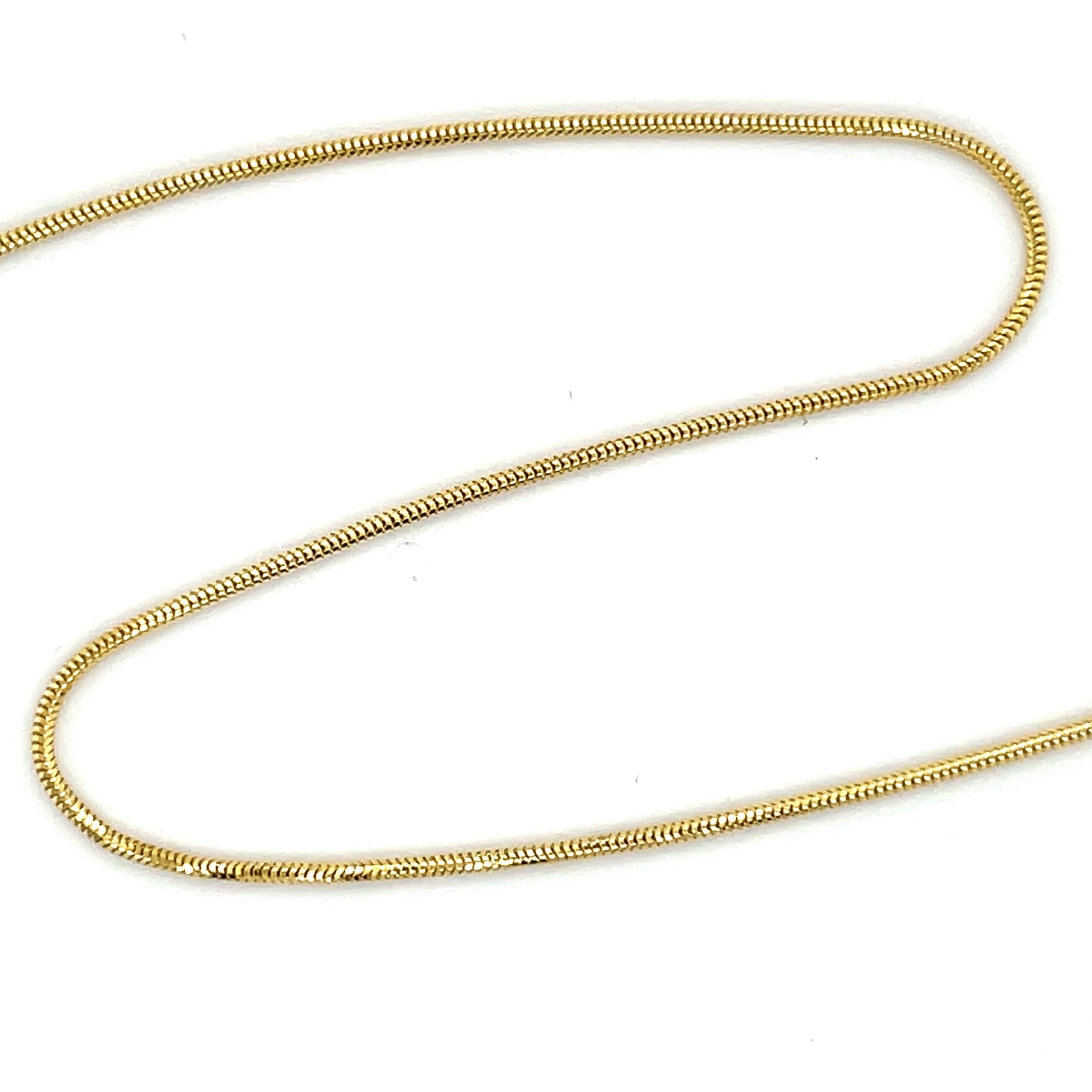 Real 14K Gold Snake Necklace Chain
