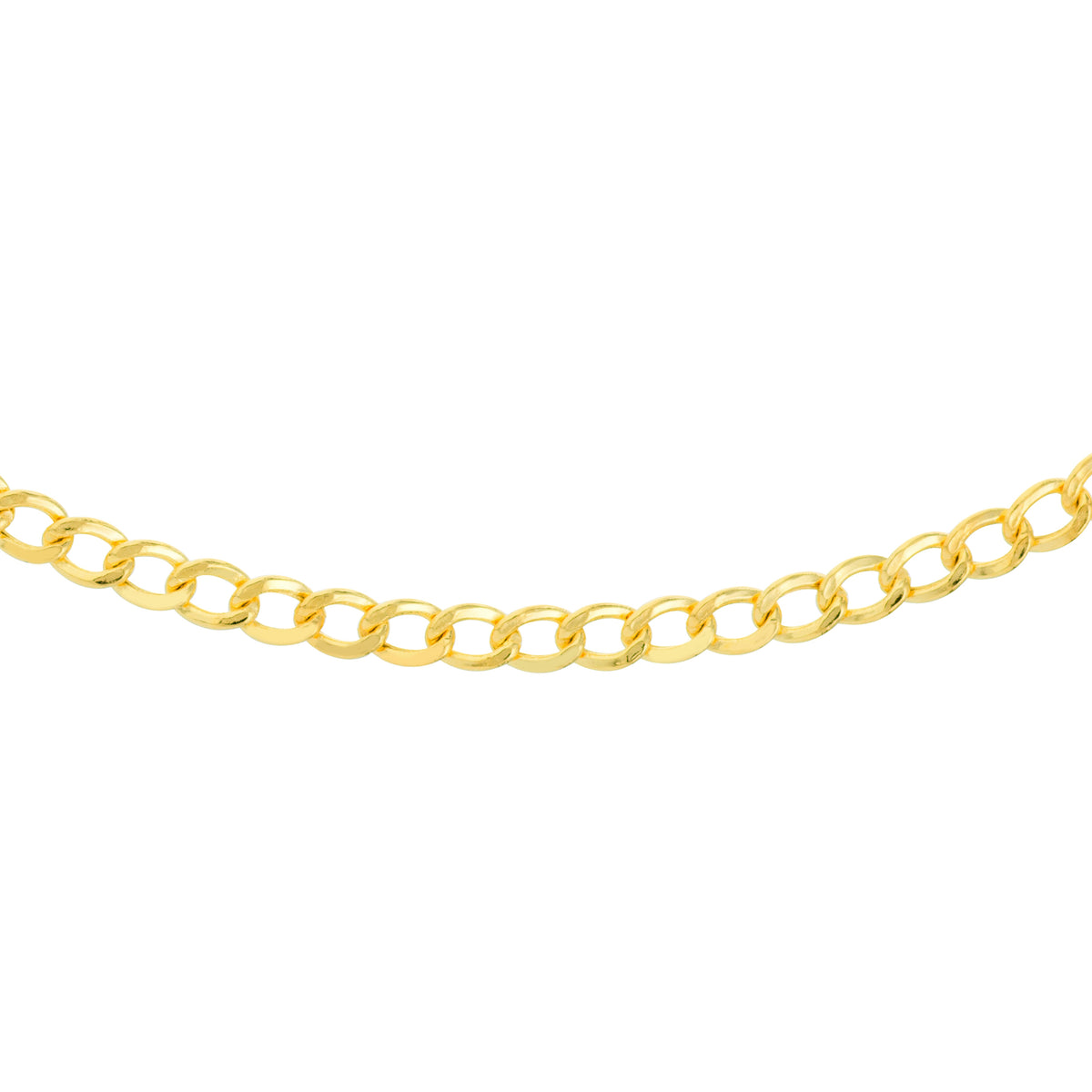 14K Gold Adjustable Curb Link Choker Necklace 14–16”