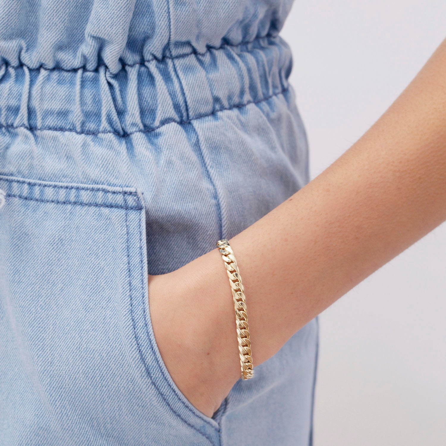 14K Yellow Gold Miami Cuban Link Bracelet 6mm