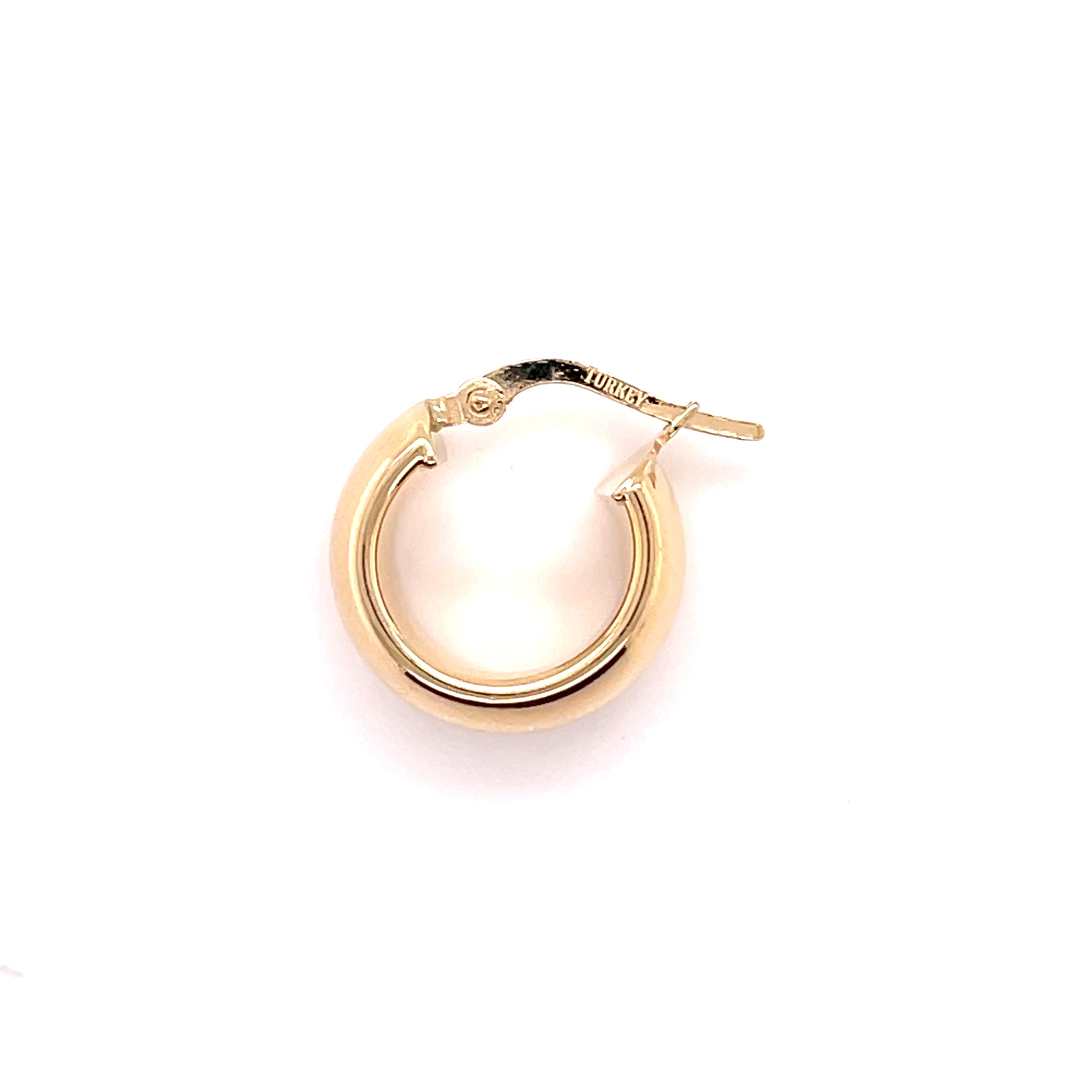Small 14K Gold Chunky Hoops