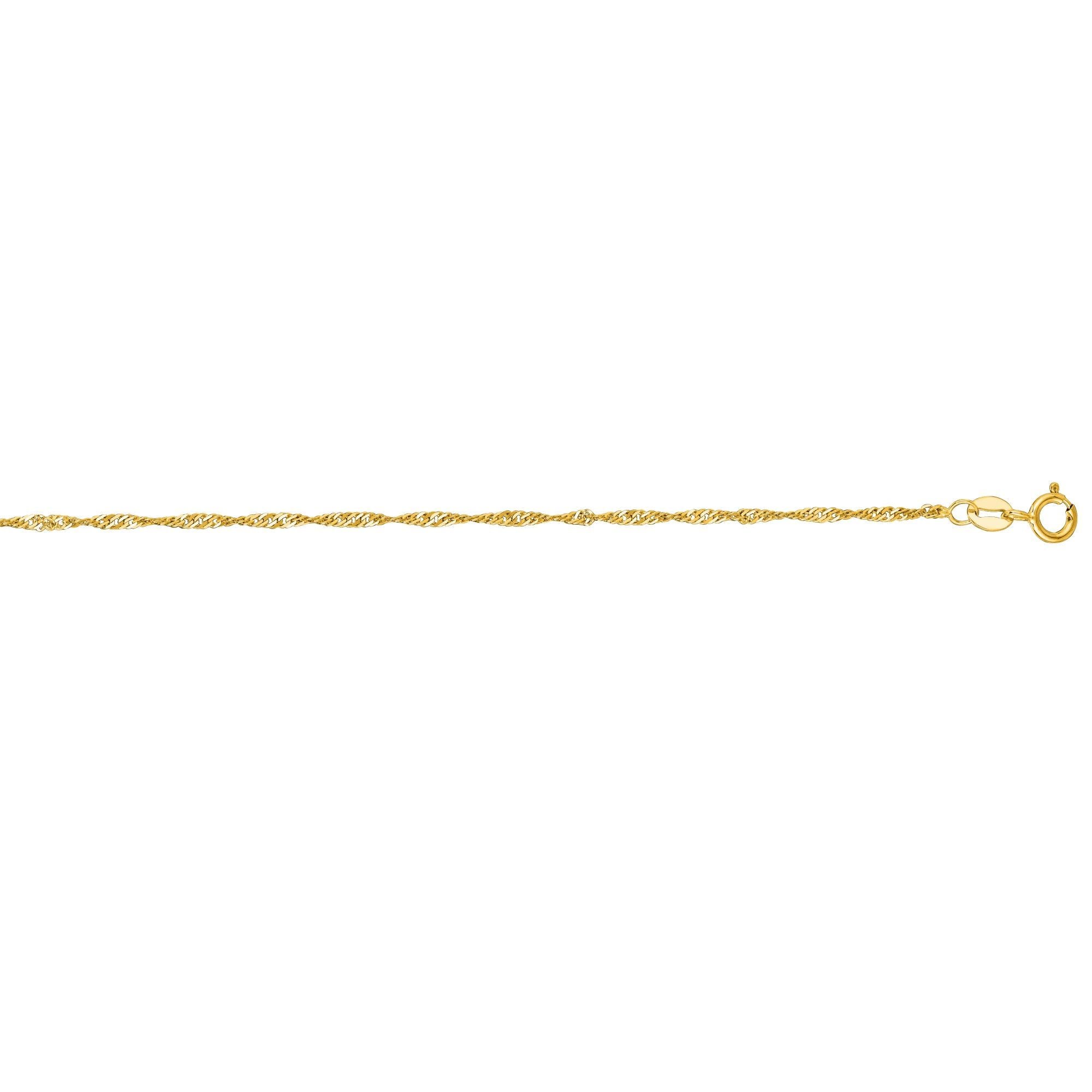 14K Gold Singapore Anklet