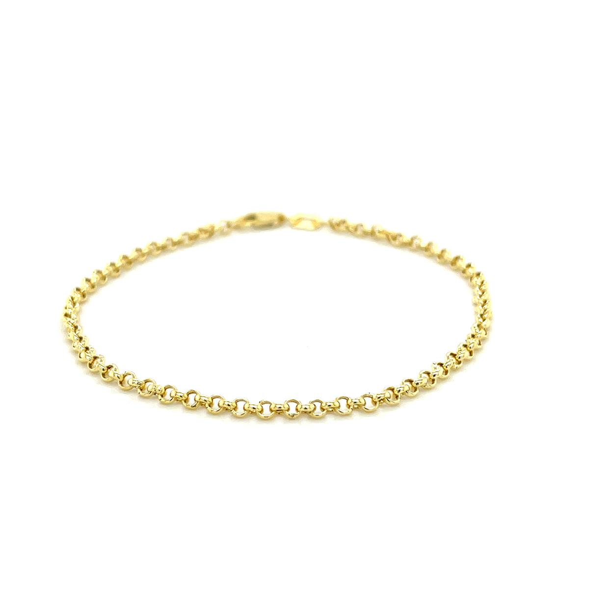 14K Yellow Gold Thin Rolo Chain Bracelet
