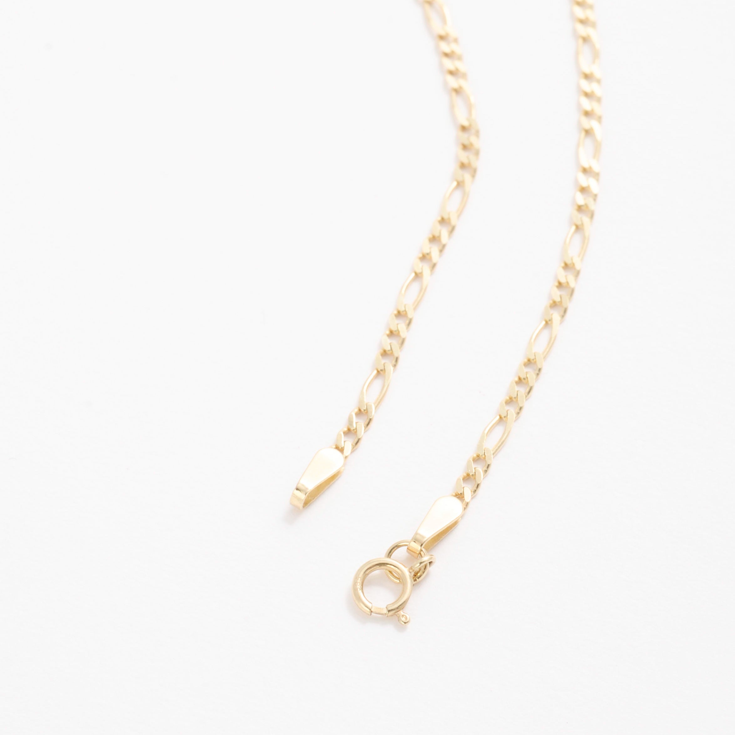 14K Yellow Gold Figaro Link Bracelet 1.9mm - 3.8mm