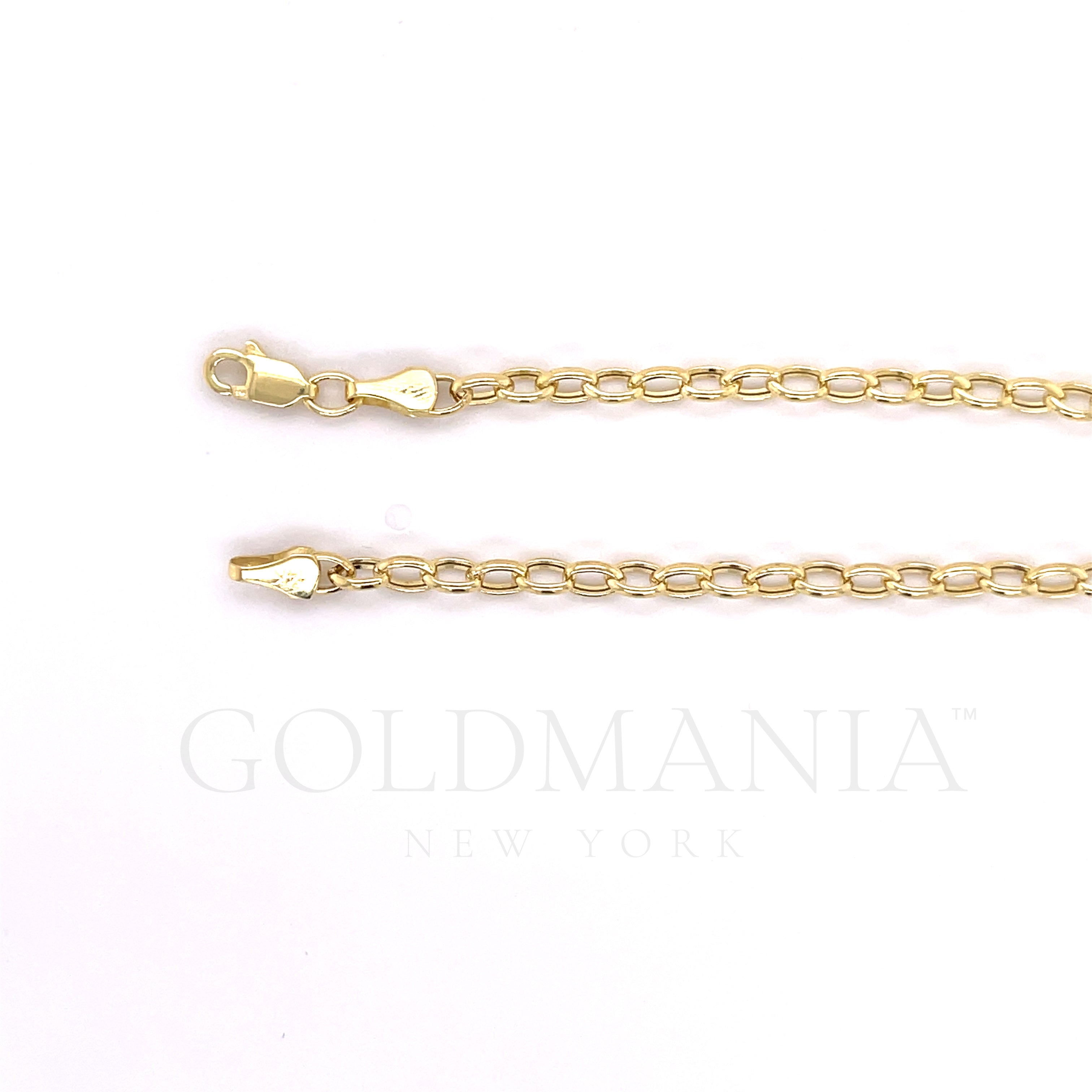 14K Gold Oval Link Necklace