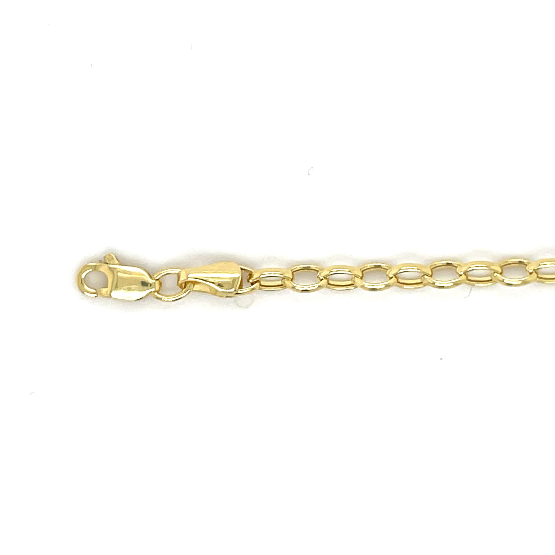 14K Gold Oval Link Bracelet