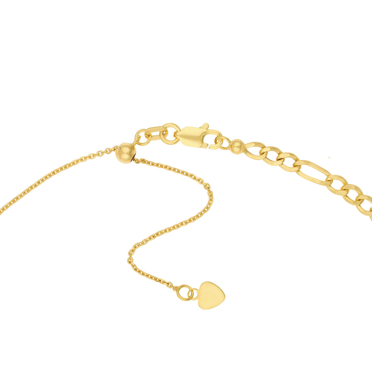 14K Yellow Gold Figaro Link Choker Necklace