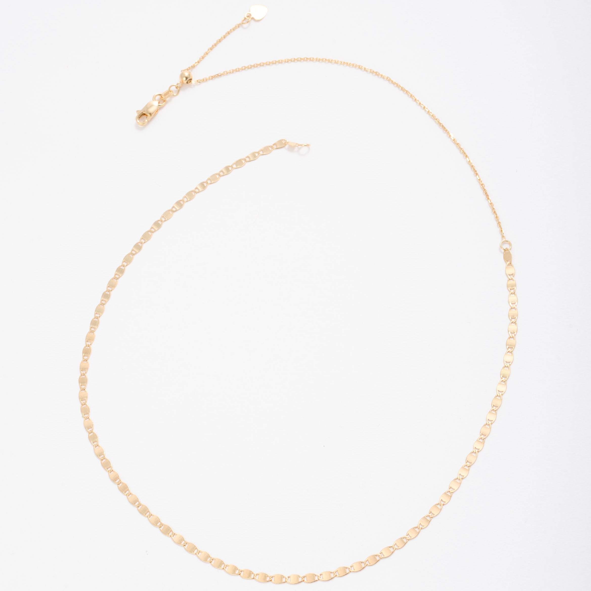 14K Gold Mirror Valentino Choker Necklace