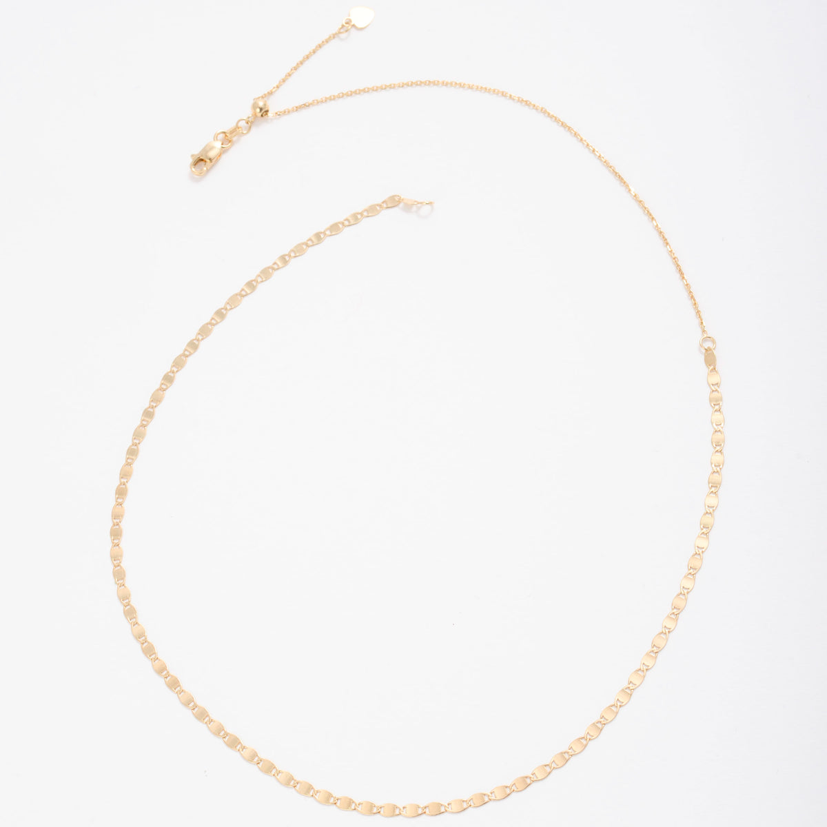 14K Gold Mirror Valentino Choker Necklace