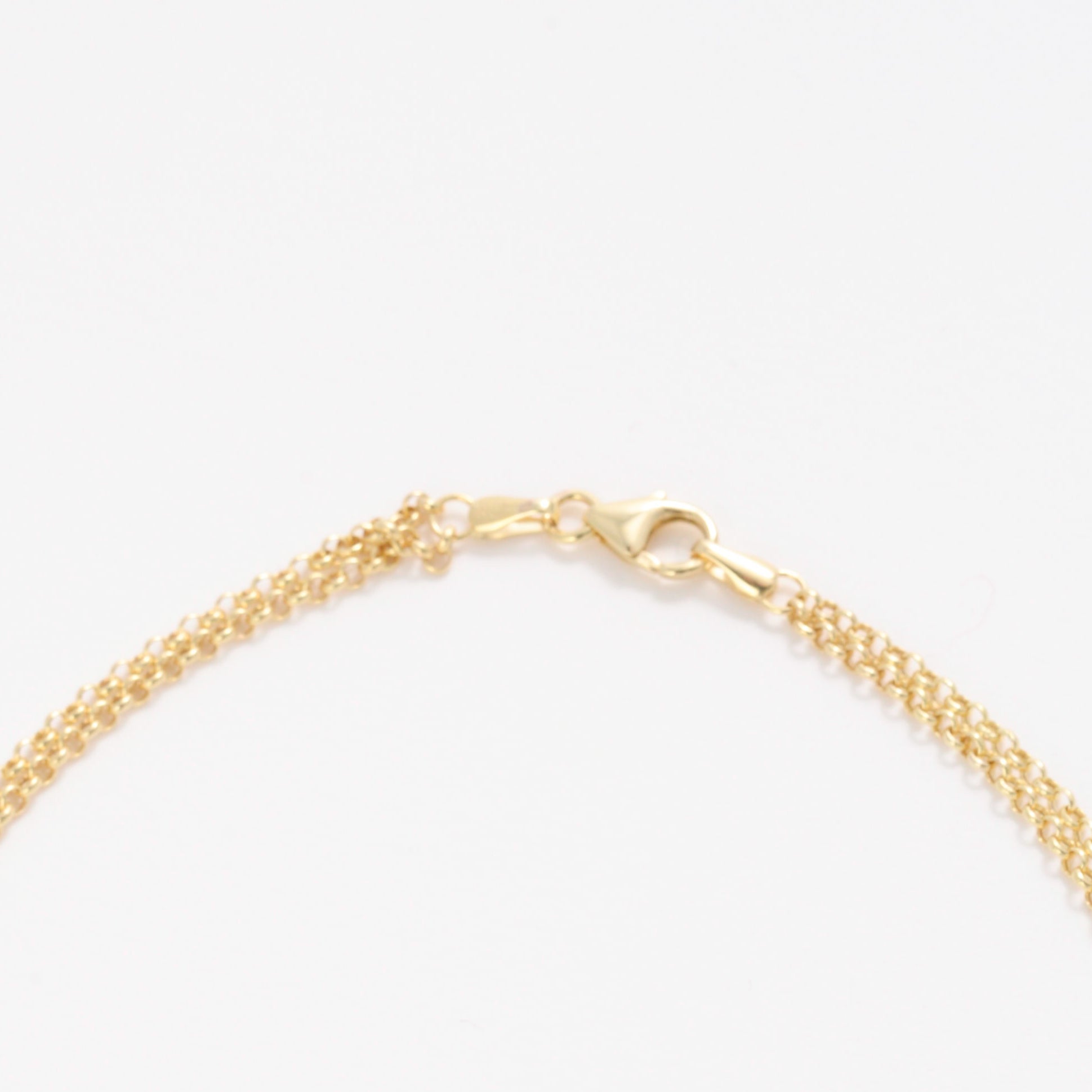 14K Gold Open Heart Anklet