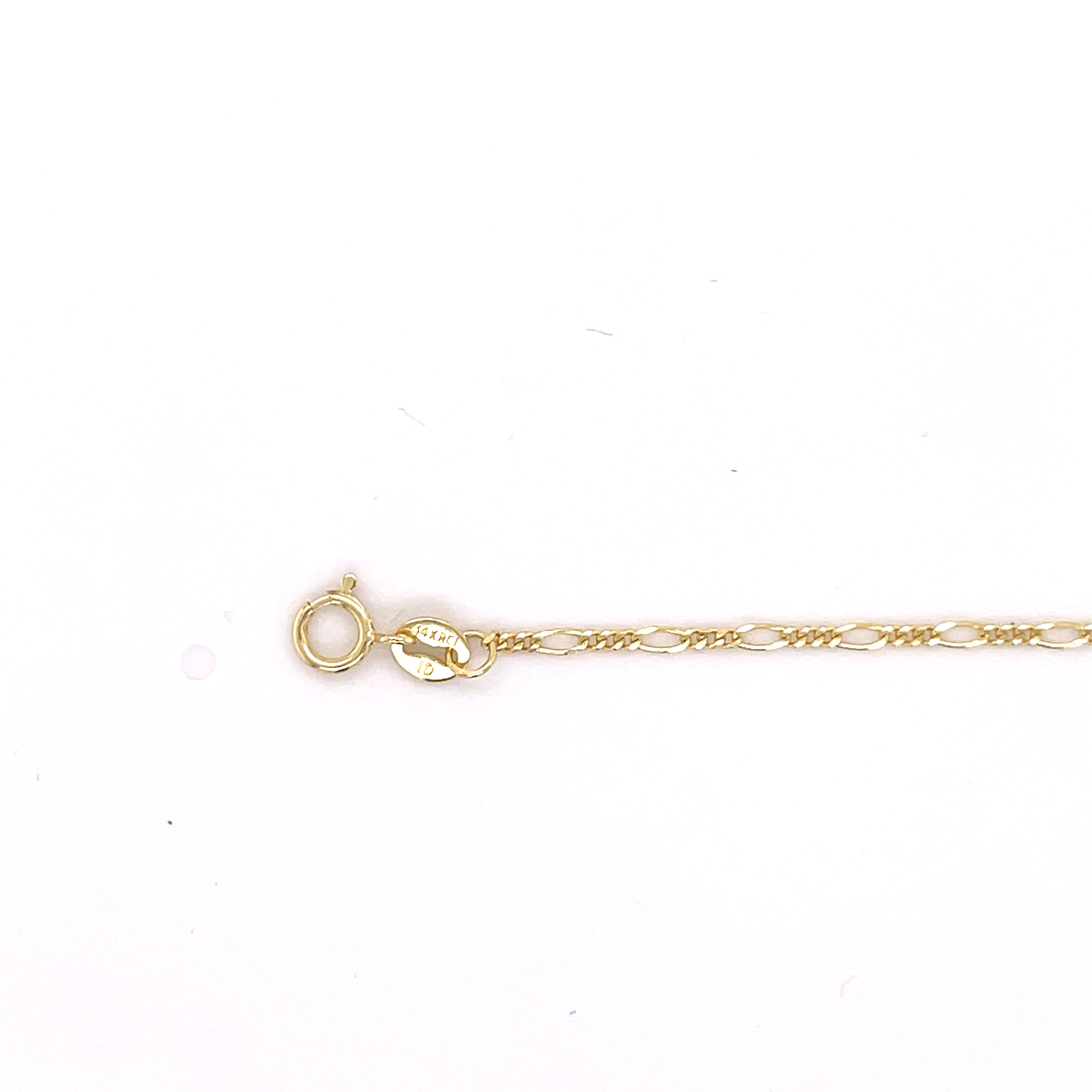 14K Gold Thin Figaro Anklet