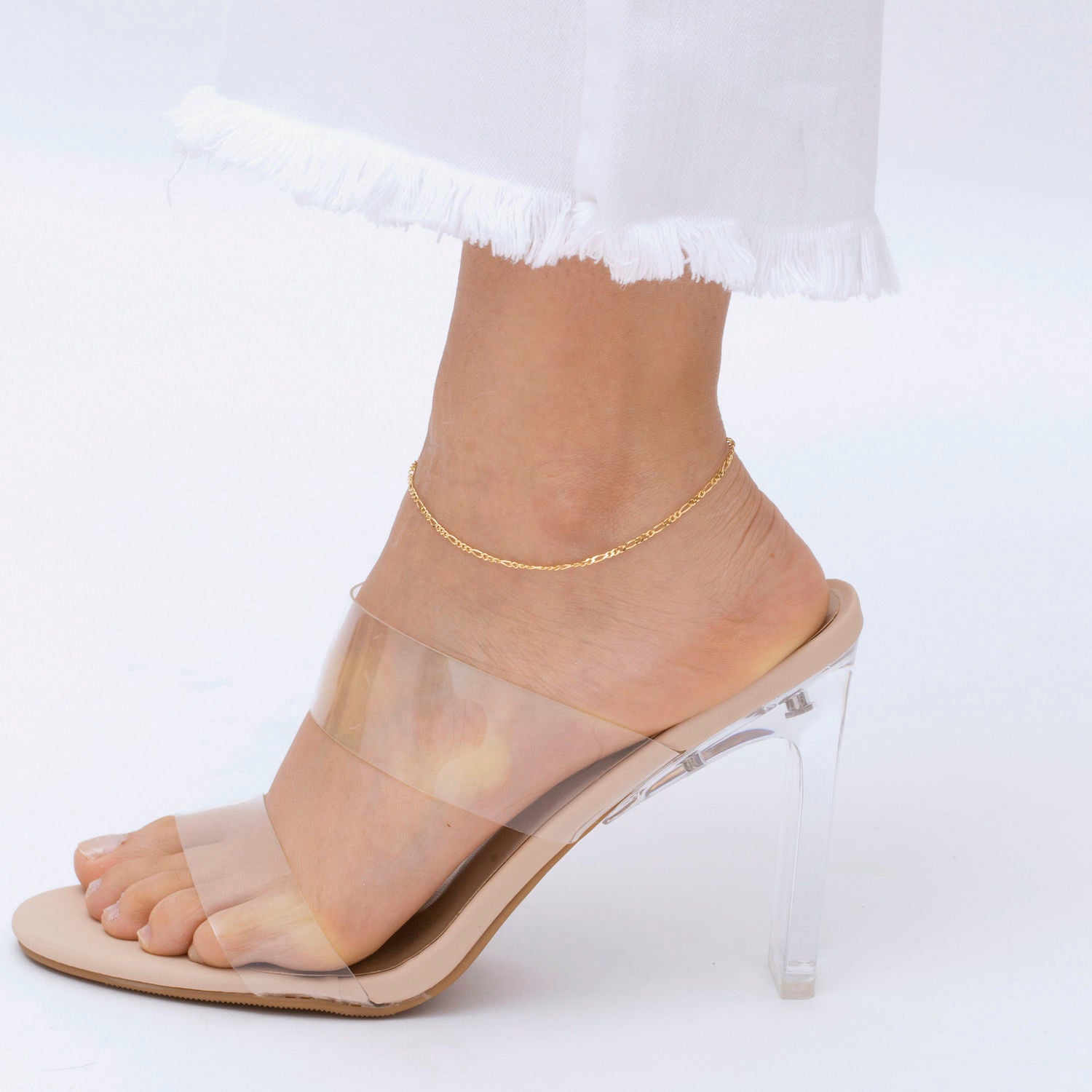 14K Gold Figaro Anklet