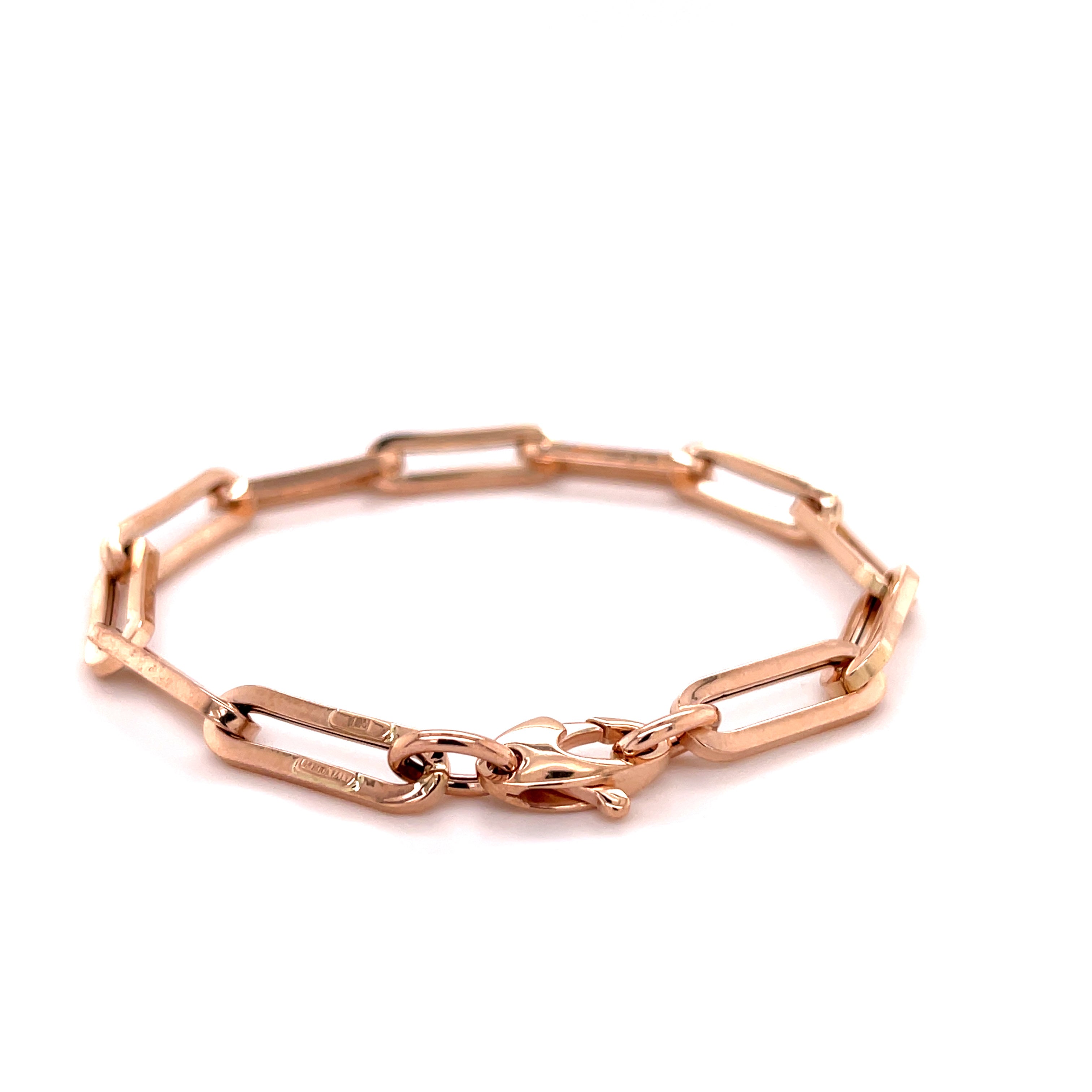 14K Gold Thick Paperclip Bracelet Women