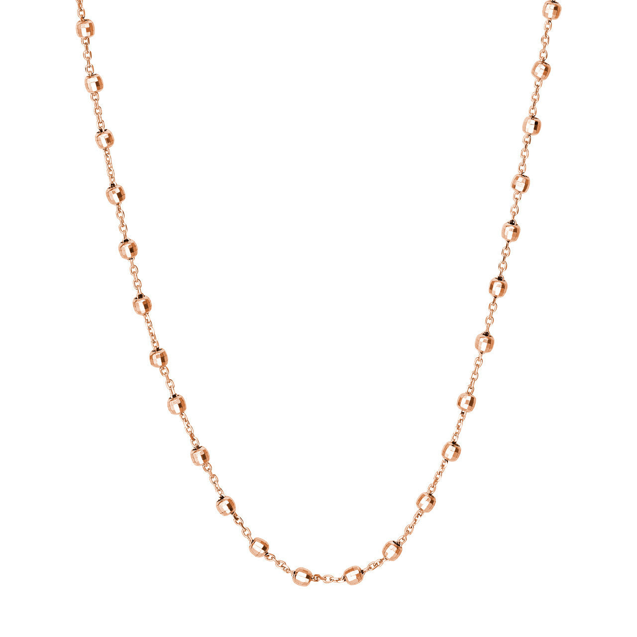 14K Gold Saturn Ball Necklace Chain