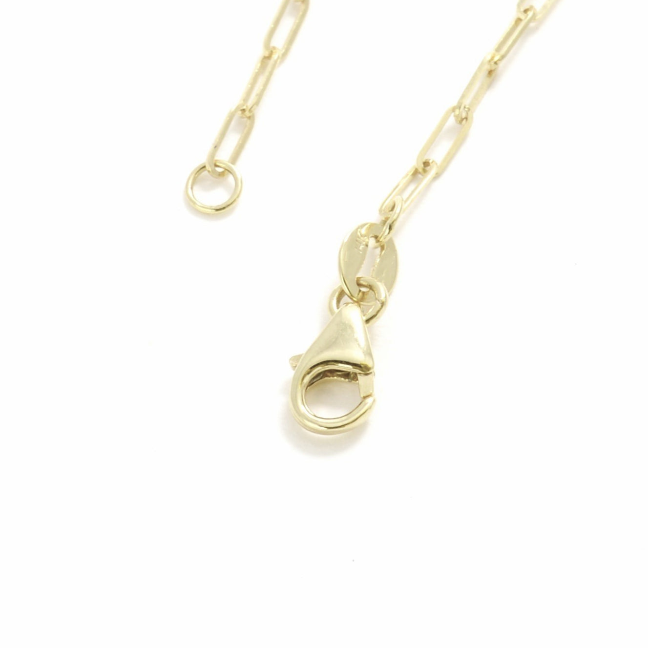 Dainty 14K Gold Paperclip Anklet