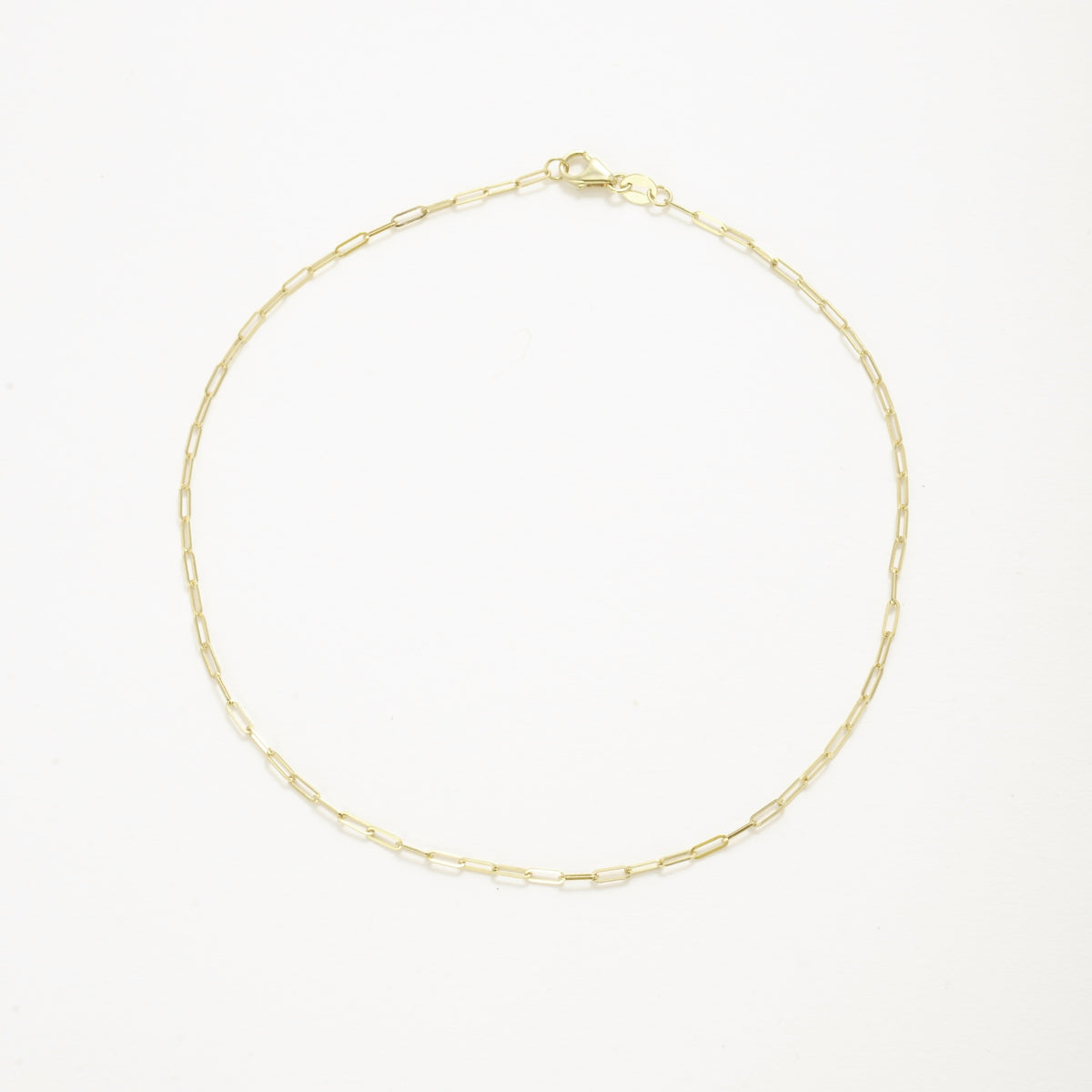 Anklet 14K Gold Paperclip Link