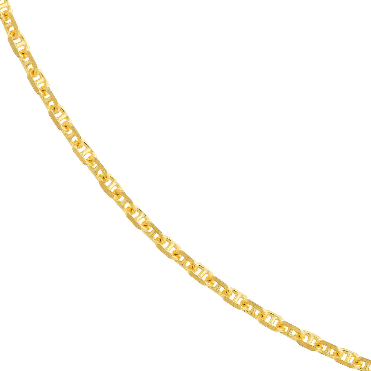 14K Gold Anchor Link Necklace Chain Women