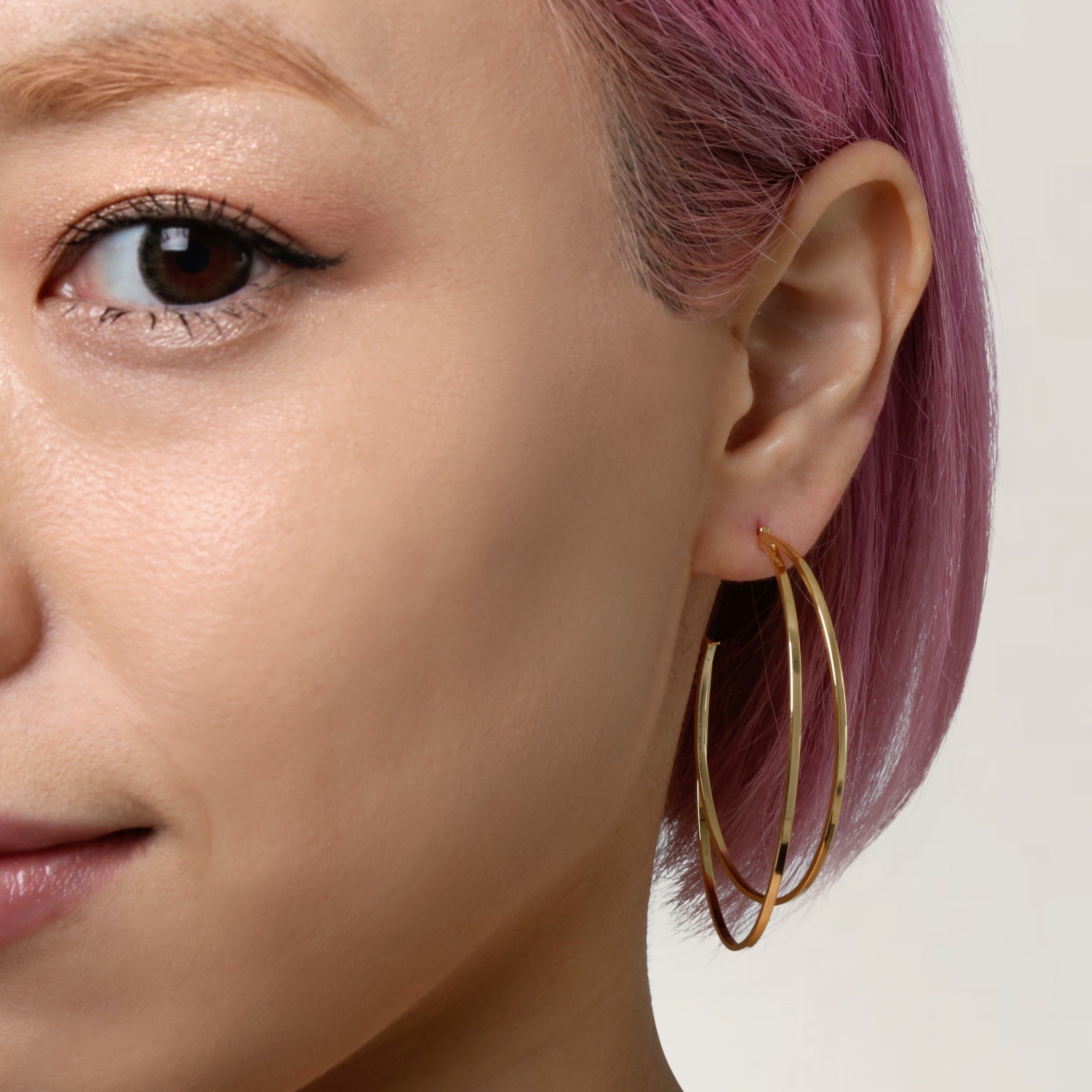 Large Double C Hoops