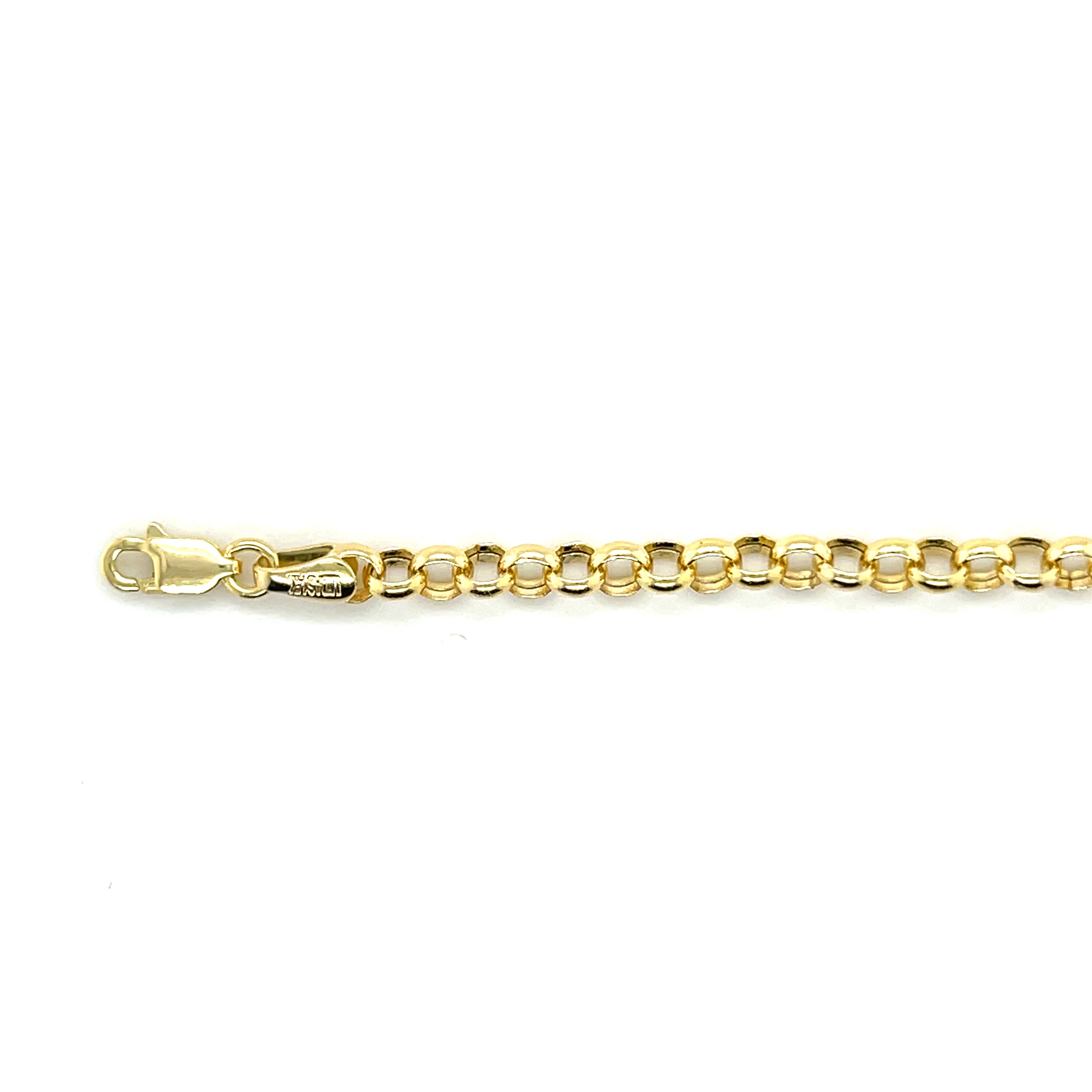 14K Gold Rolo Link Bracelet Women