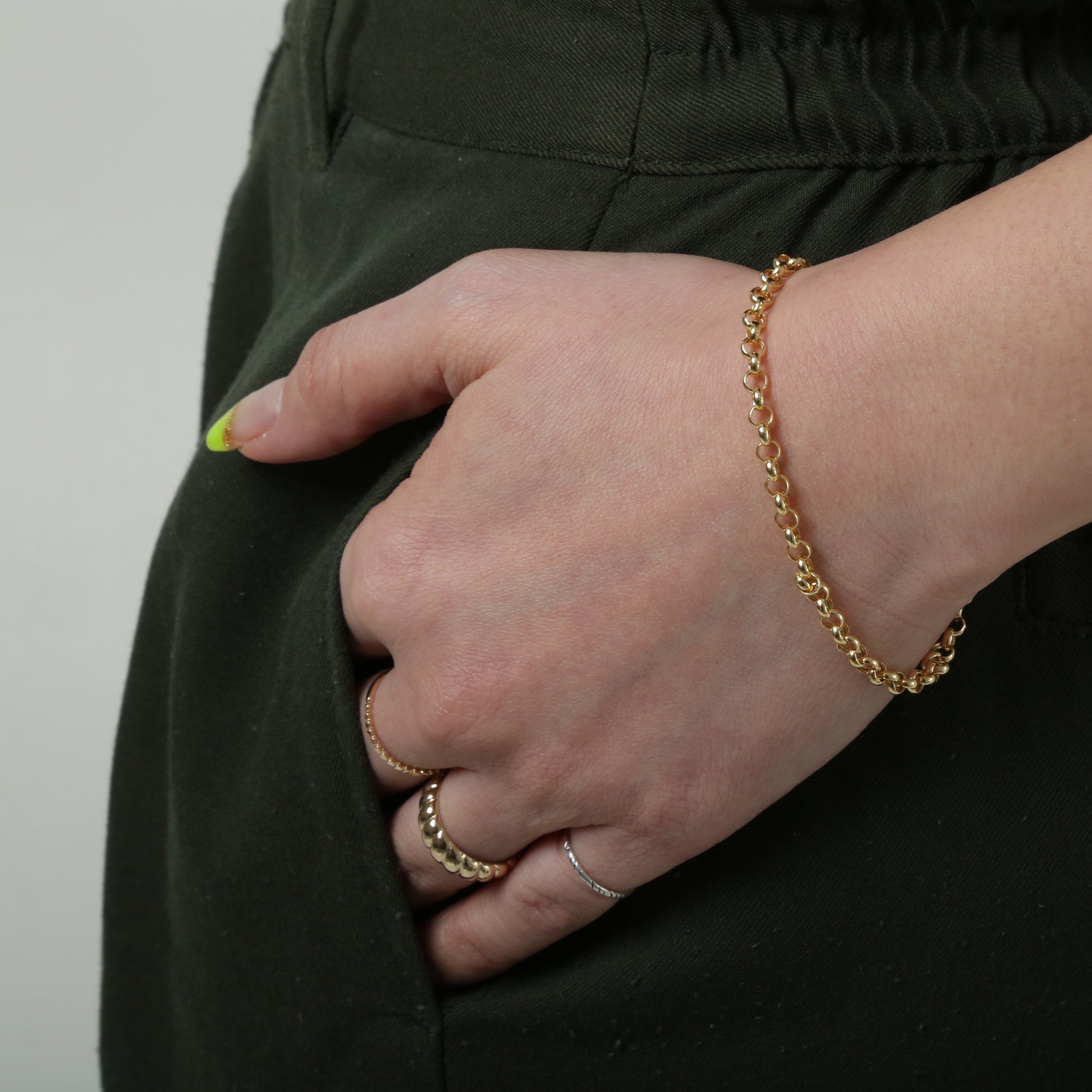 Signature 14K Gold Rolo Bracelet