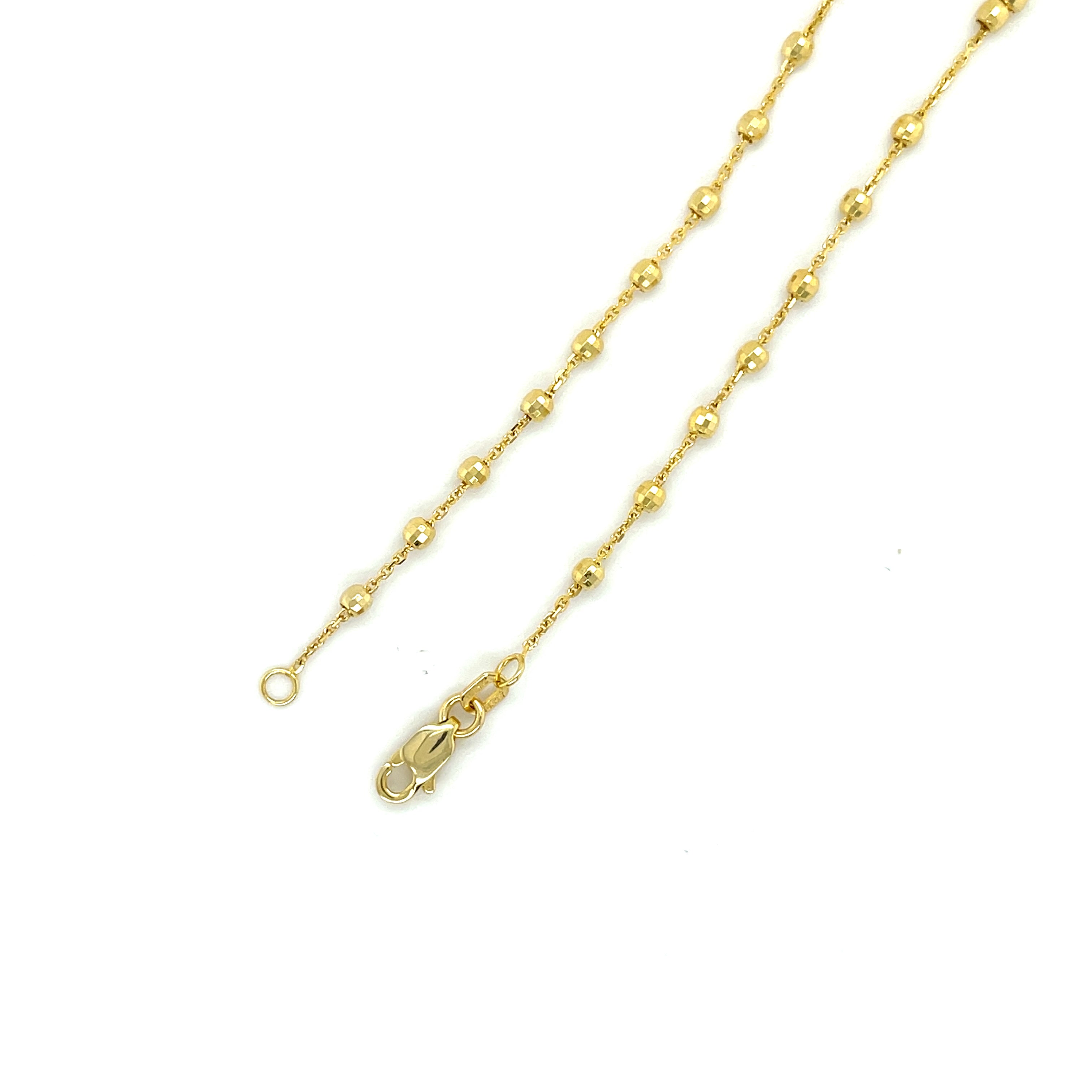 14K Gold Ball Bead Chain Bracelet