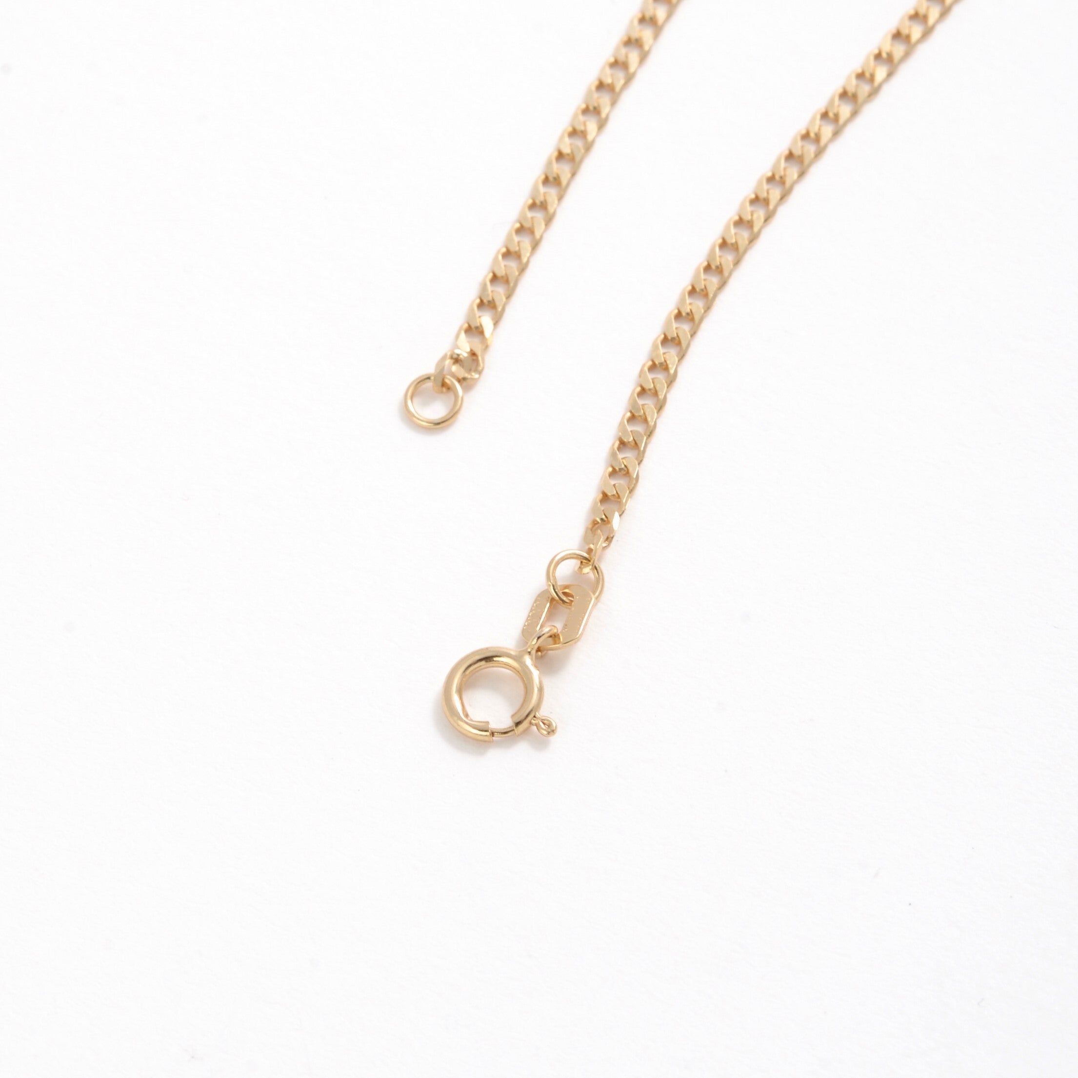 14K Gold Thin Curb Chain Bracelet