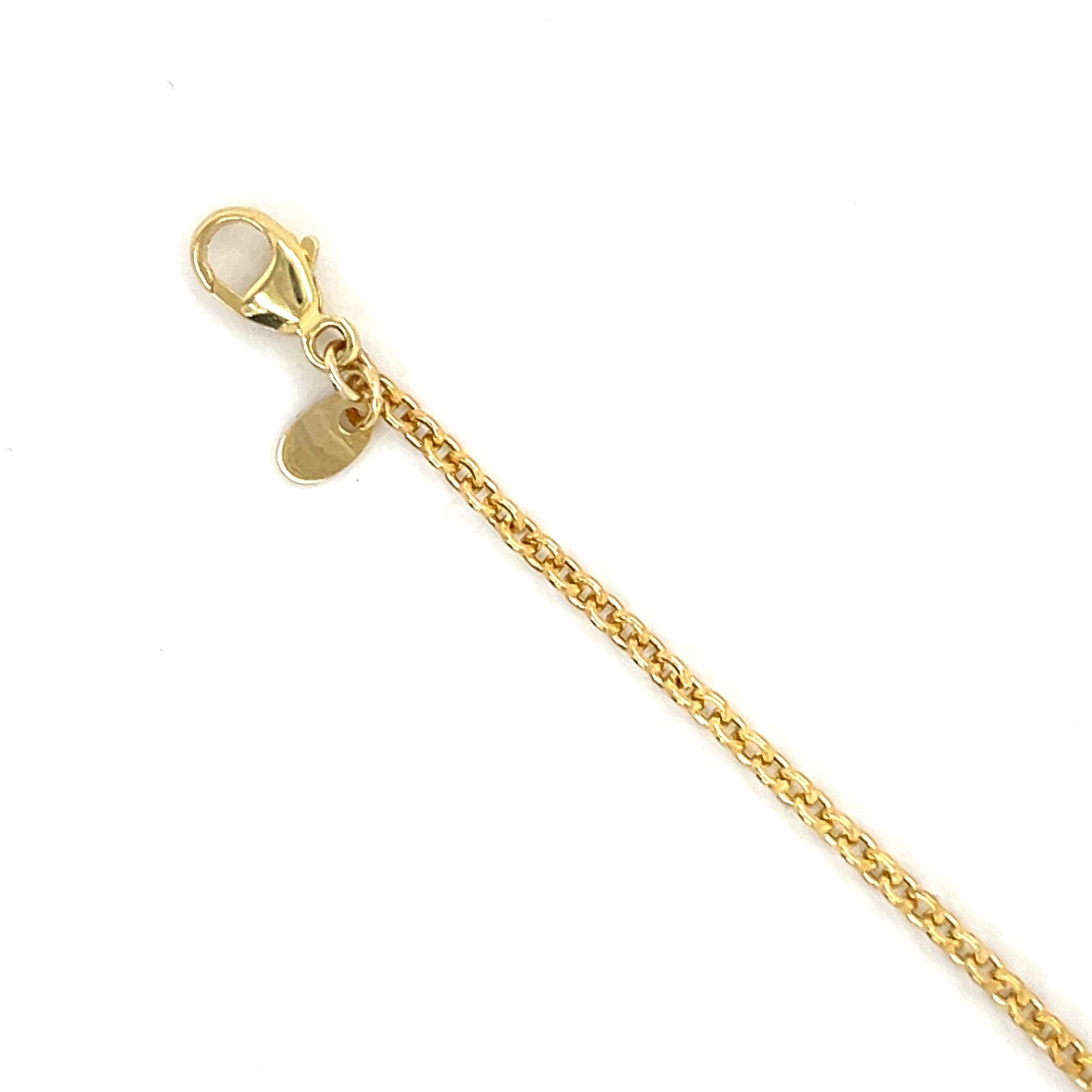 14K Gold Solitaire Love Knot Pendant Necklace