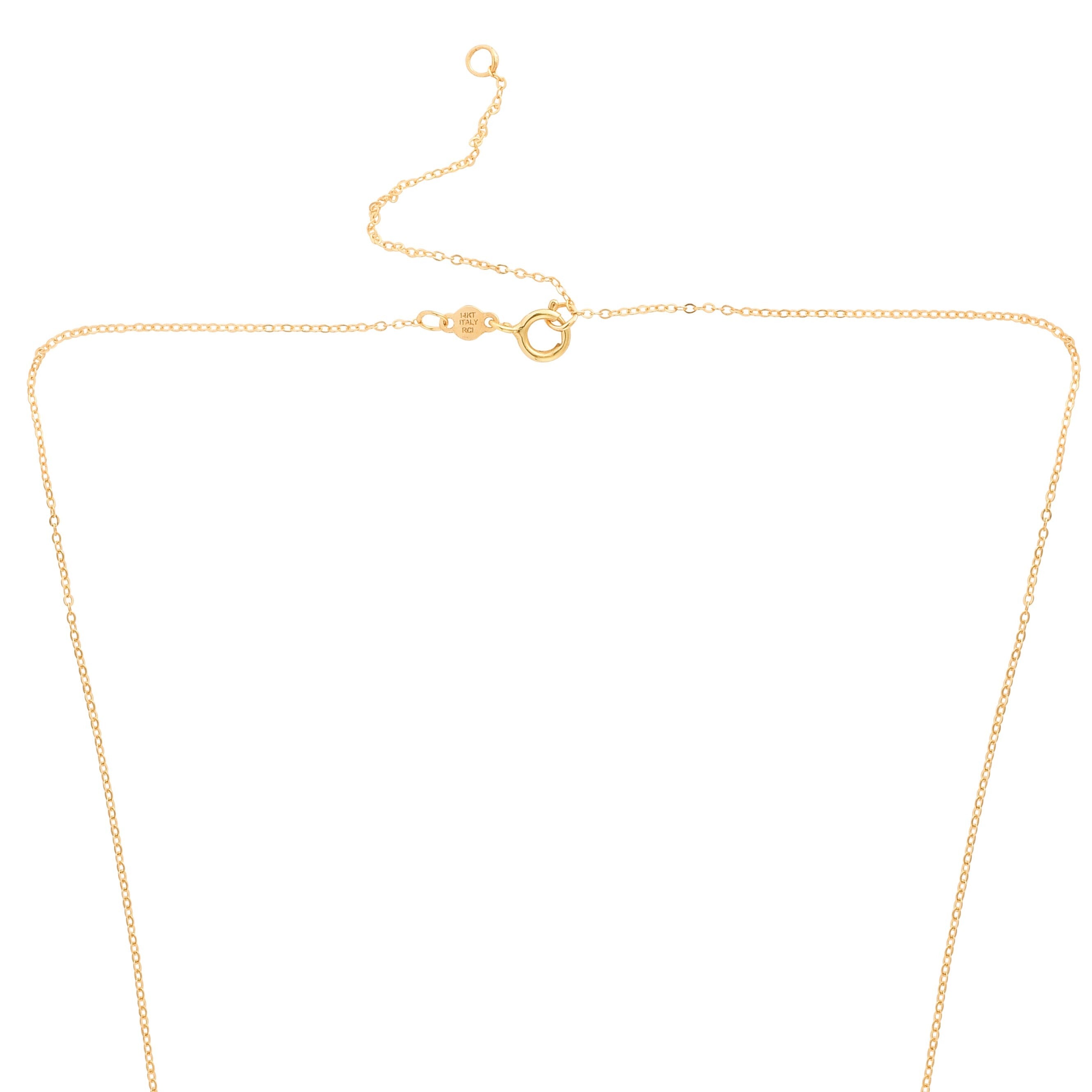 14K Gold North Star Compass Necklace