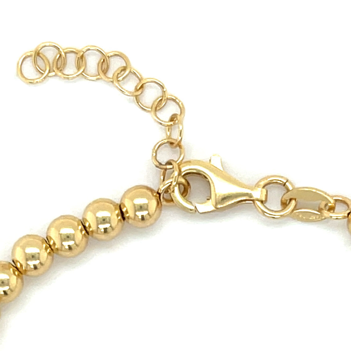 14K Real Gold Ball Bracelet Women