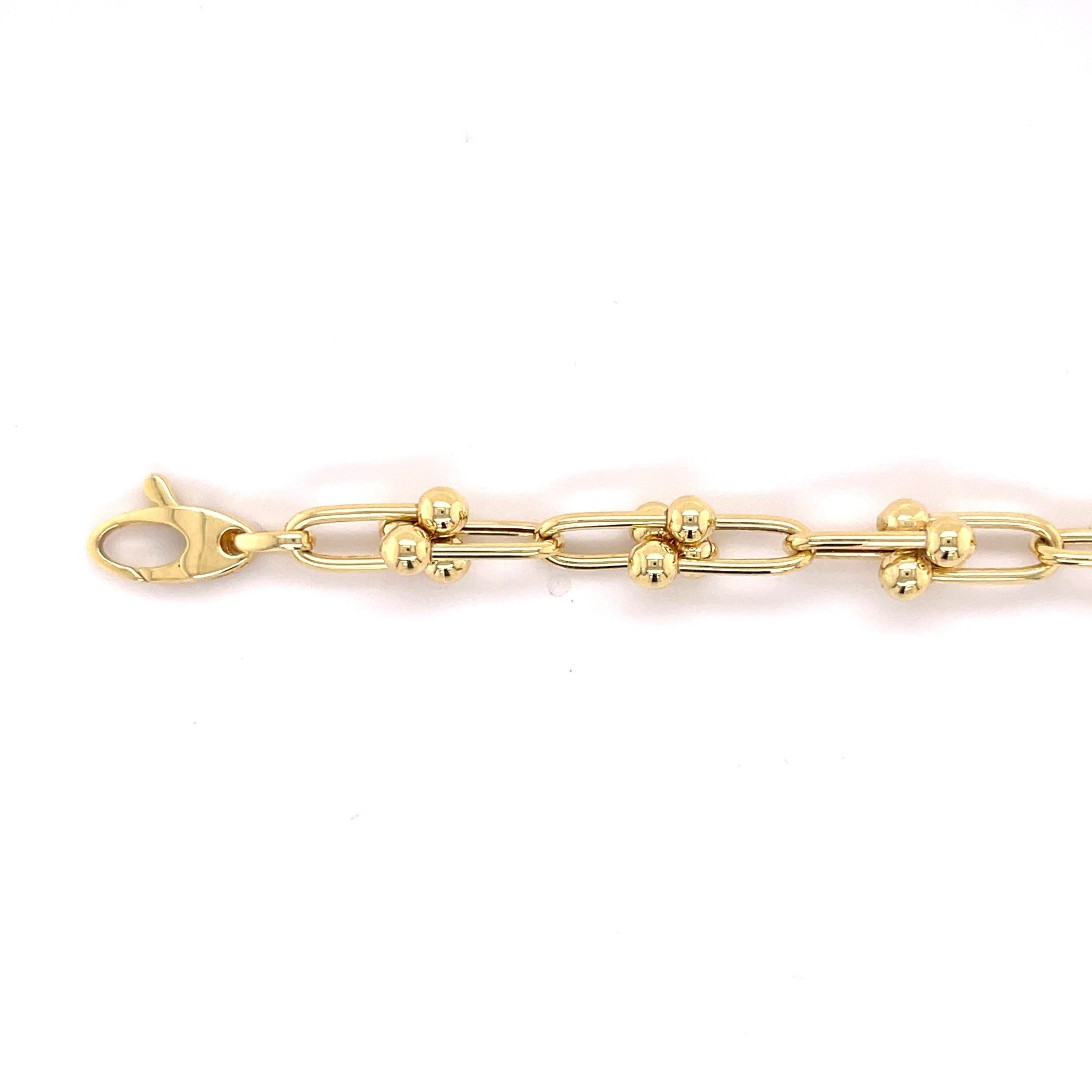 14K Gold U Link Bracelet