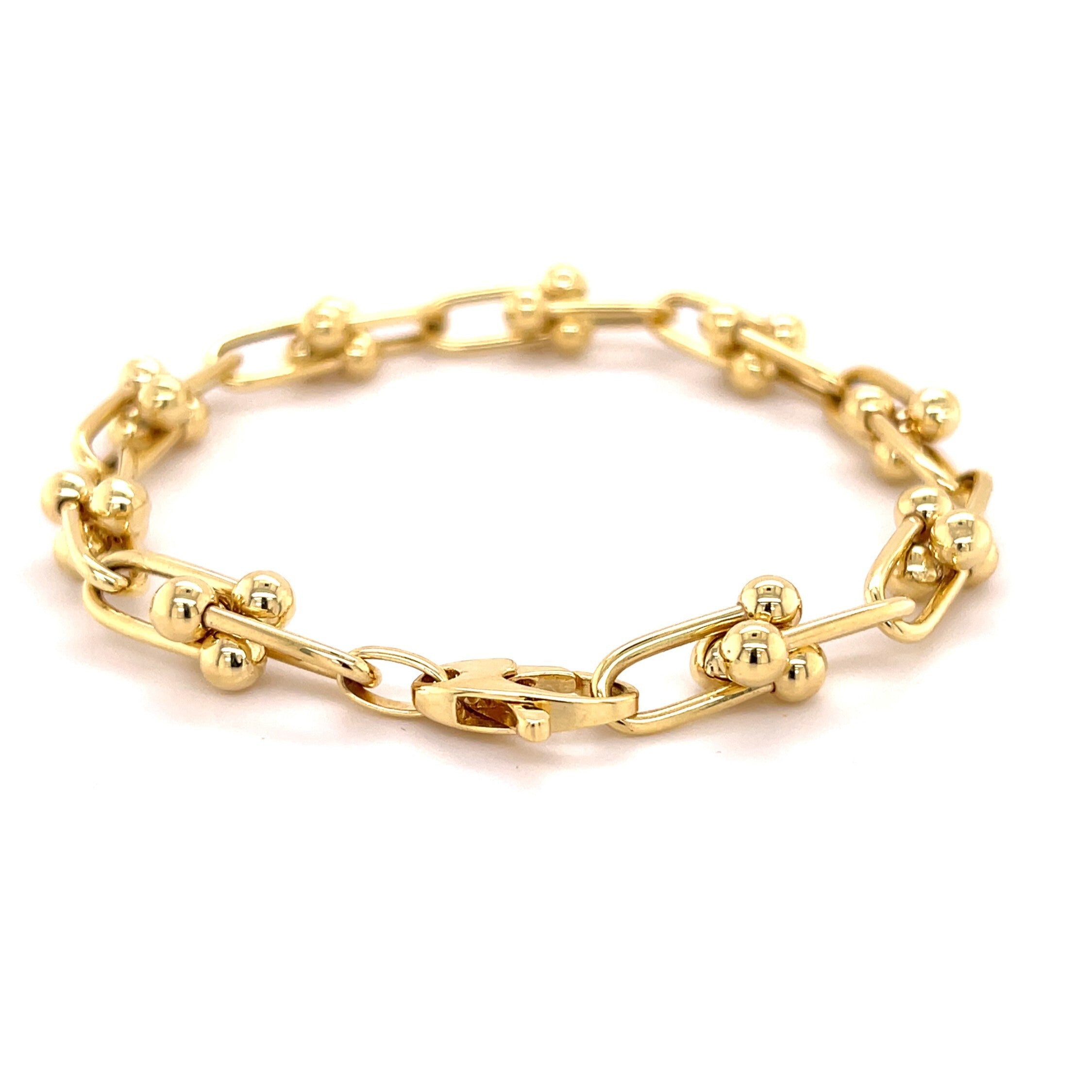 14K Gold U Link Bracelet