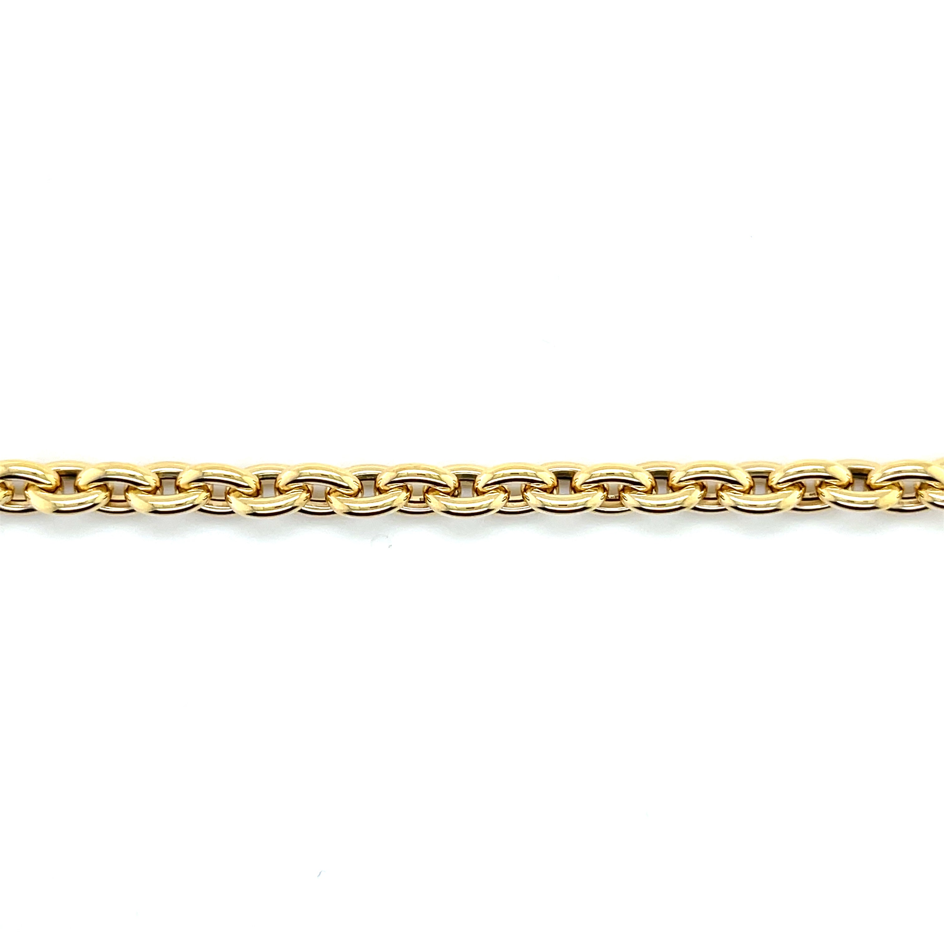 14K Solid Gold 6.2mm Rolo Bracelet – Elegant, Chunky, Durable