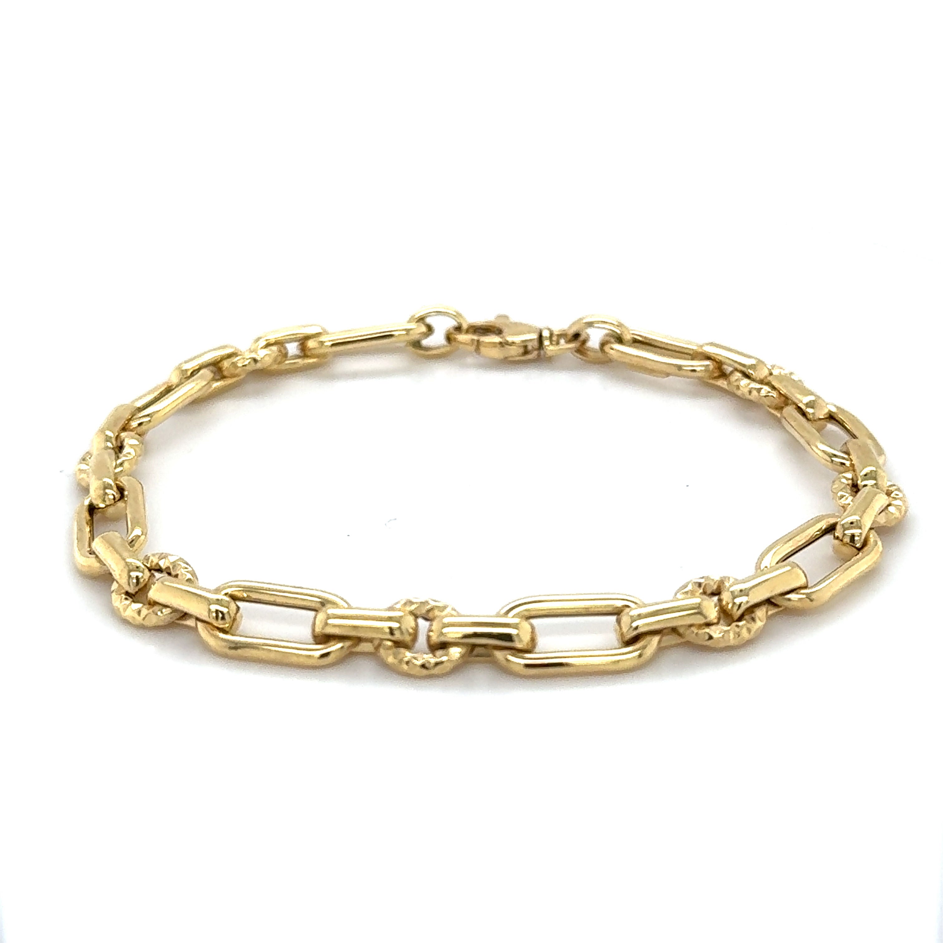 14K Solid Gold Cable Chain Bracelet – Elegant, Durable, Timeless