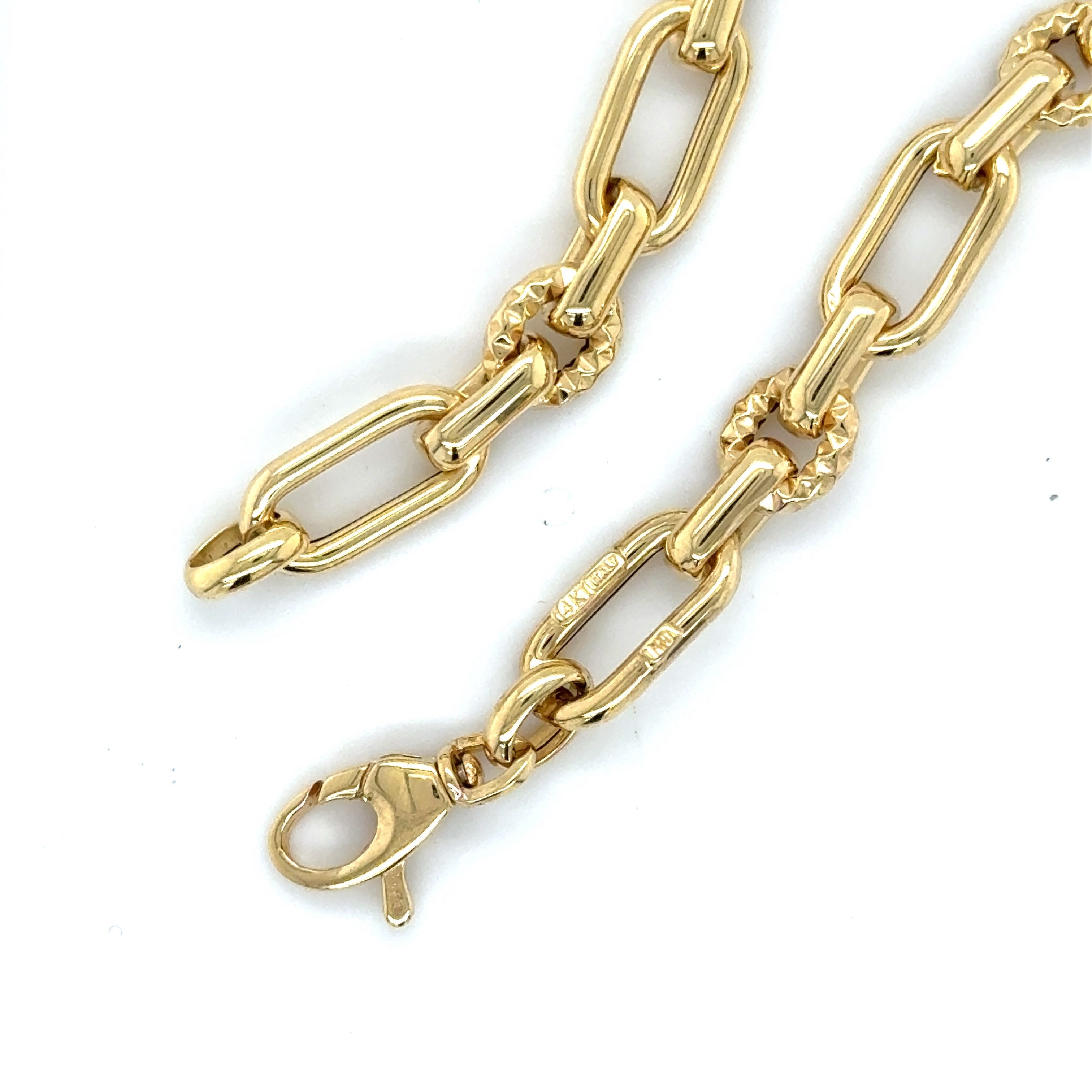 14K Solid Gold Cable Chain Bracelet – Elegant, Durable, Timeless