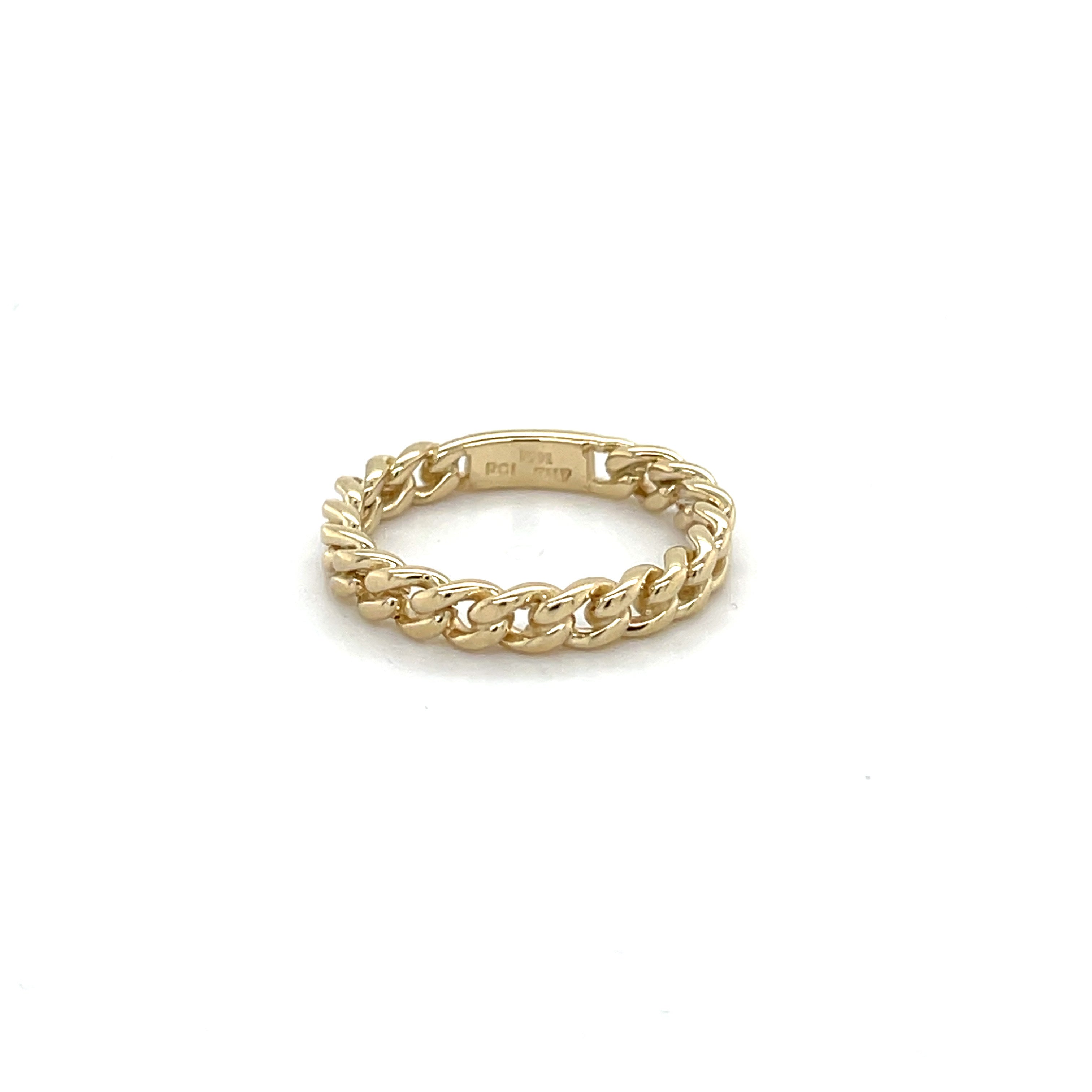 14K Gold Curb Ring