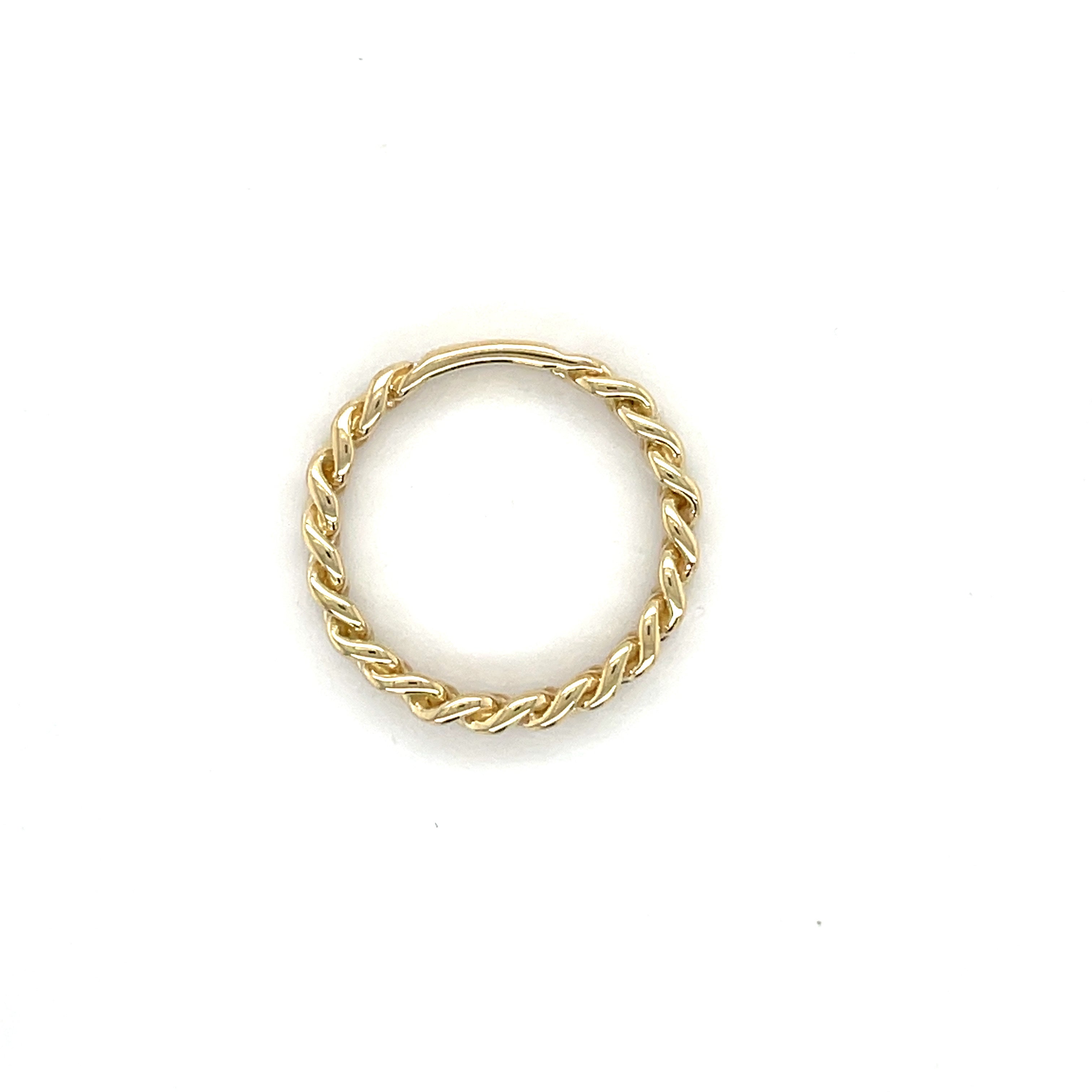14K Gold Curb Ring