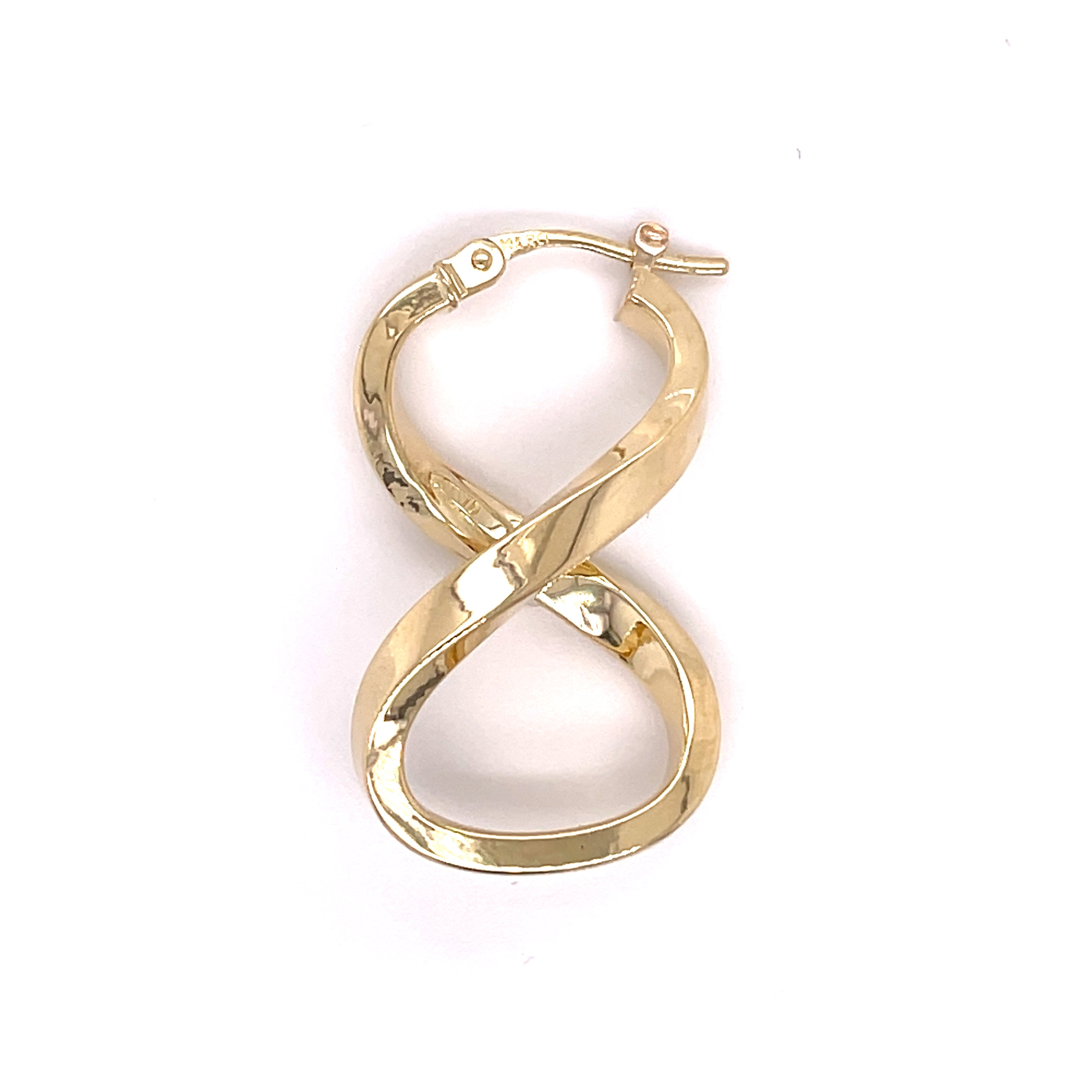 14K Gold Infinity Hoop Earrings