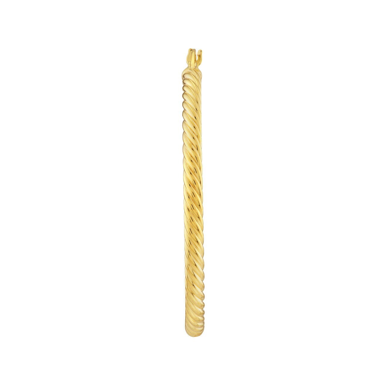 14K Gold Twist Rope Hoops