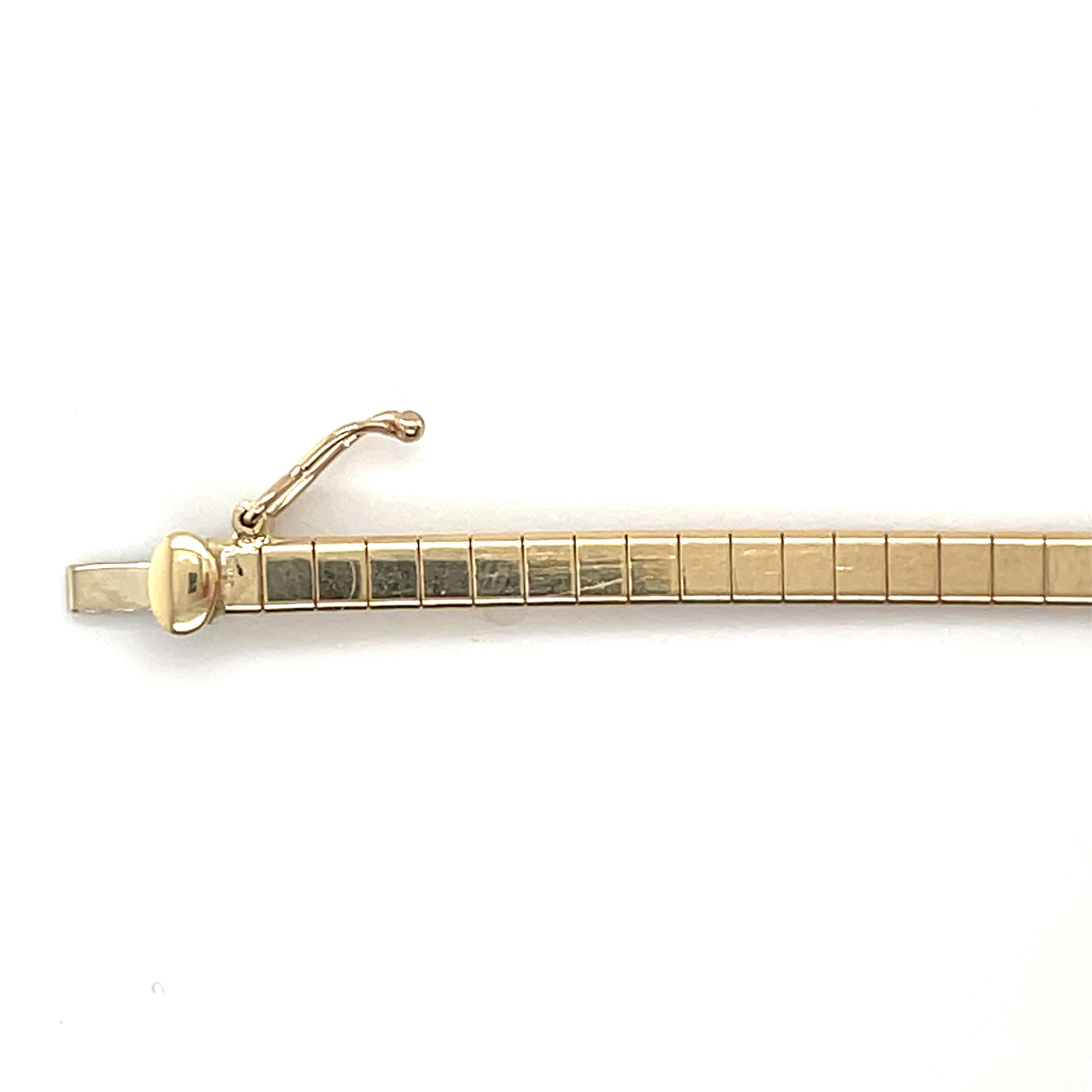 14k Yellow Gold Omega Bracelet, 7", 3.2mm