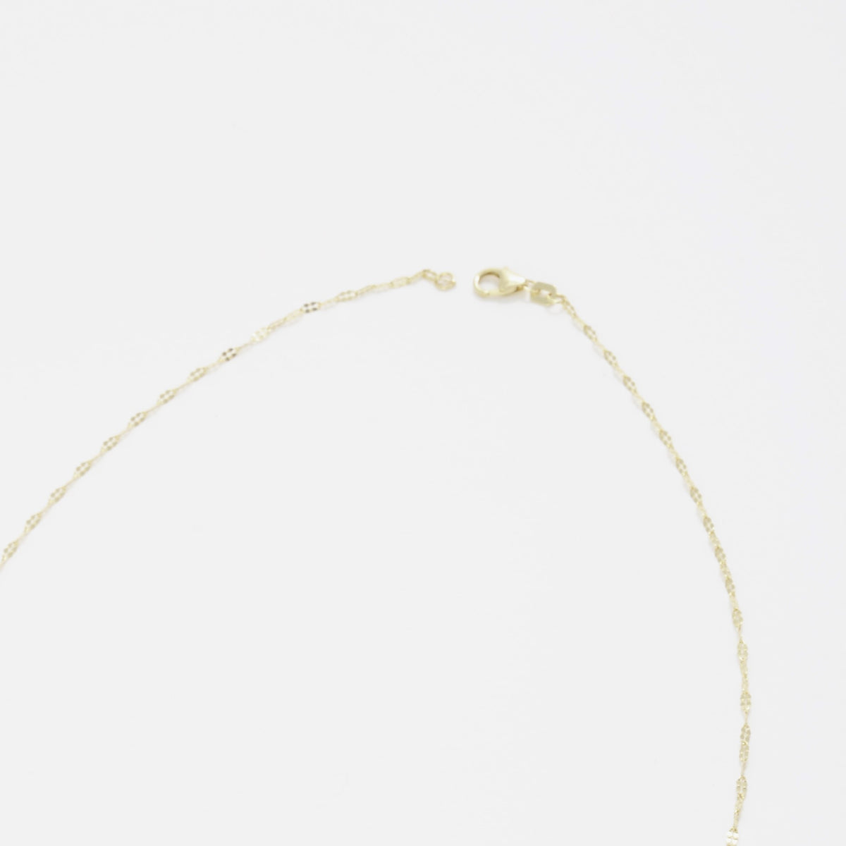 14K Yellow Gold Double Strand Layered Lariat Necklace, 17 Inch