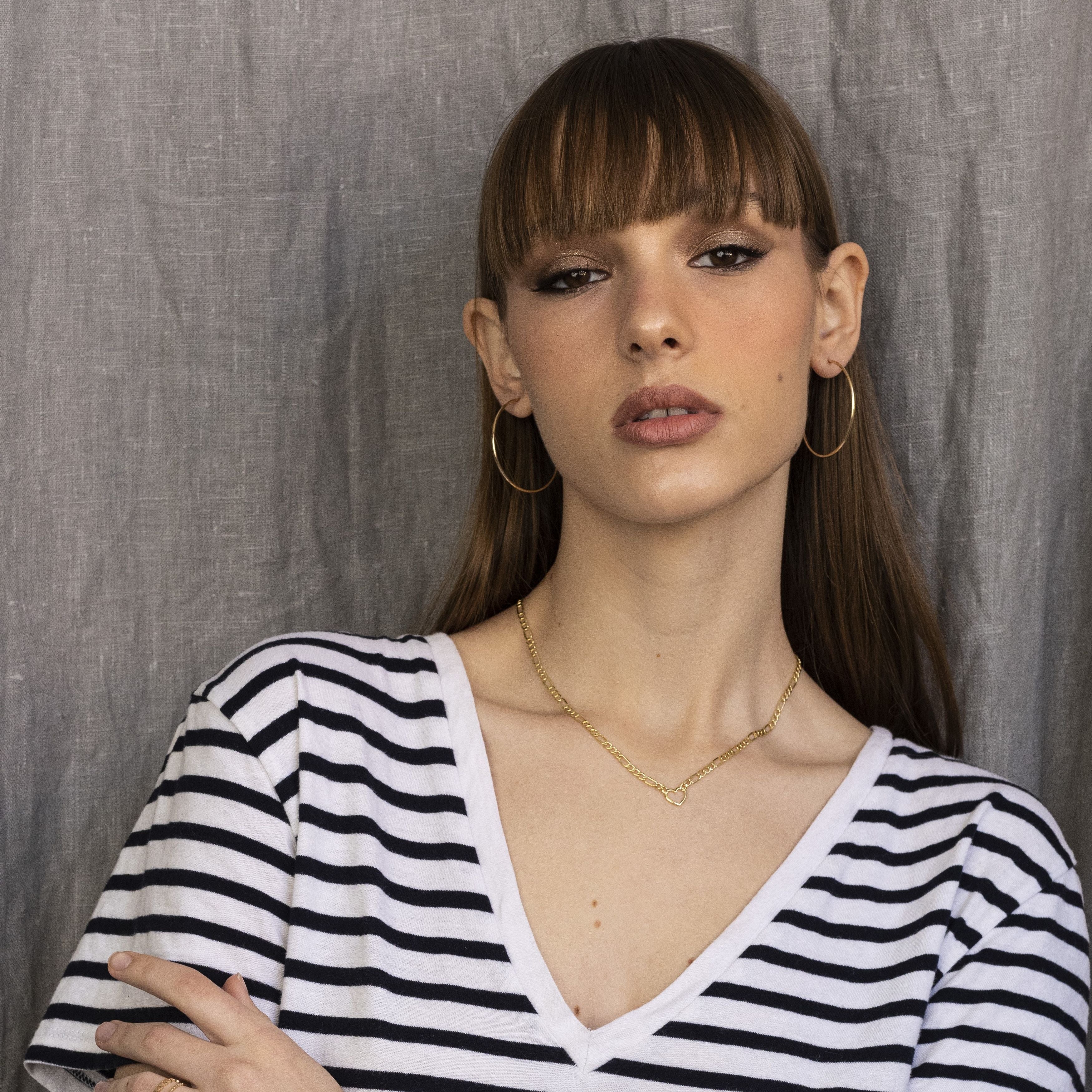 14K Gold Figaro Heart Necklace