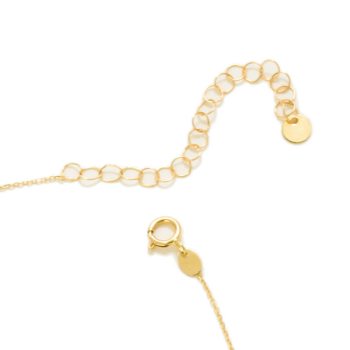 14K Gold Dangling Heart Necklace