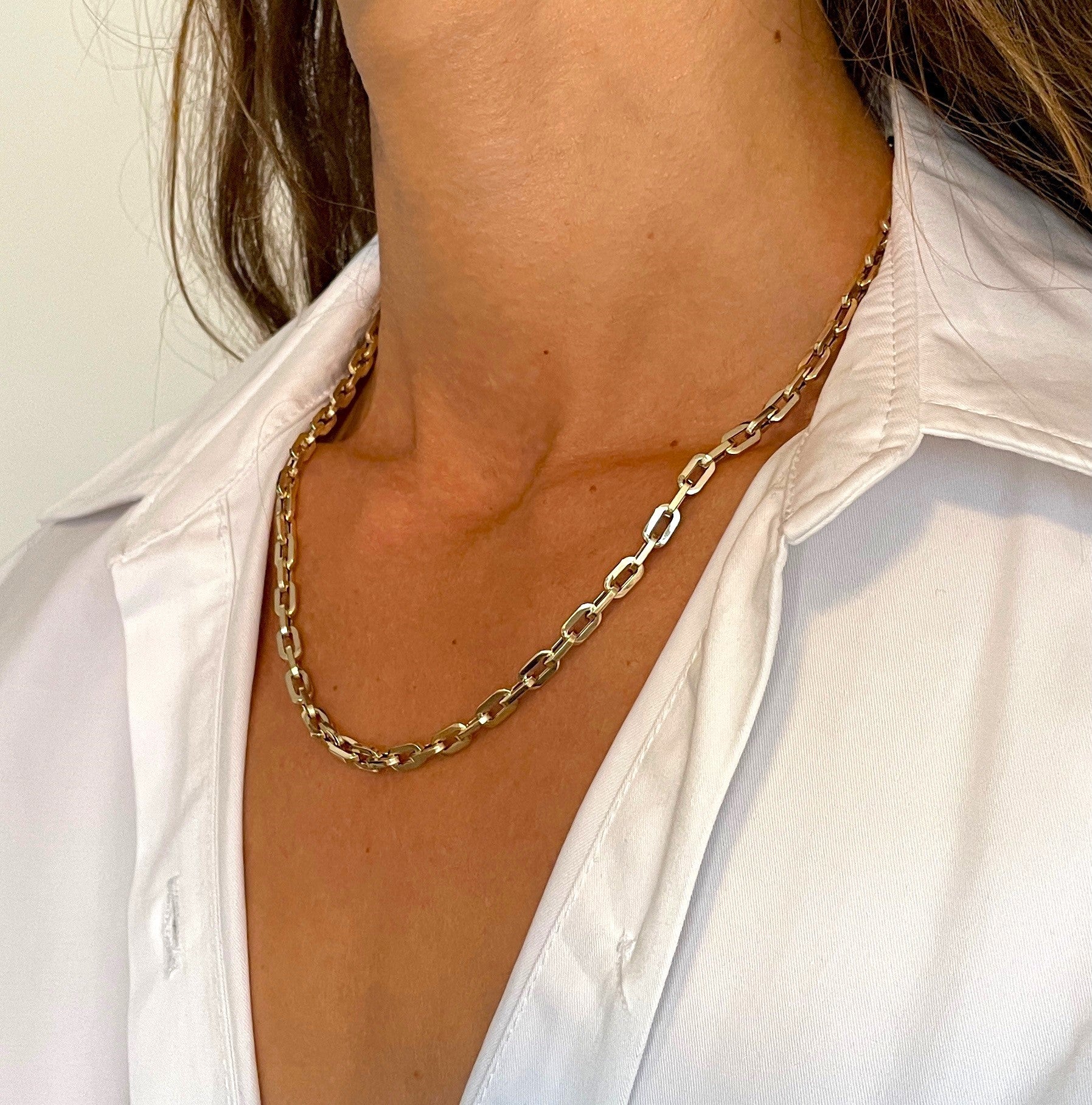 14K Gold Chunky Cable Link Necklace