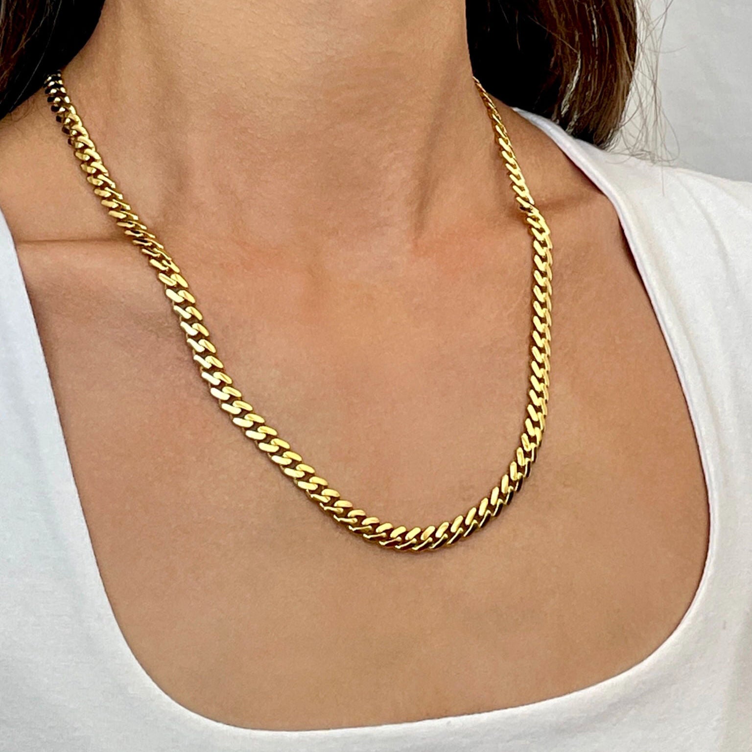 14K Gold 6.5 mm Miami Cuban Necklace