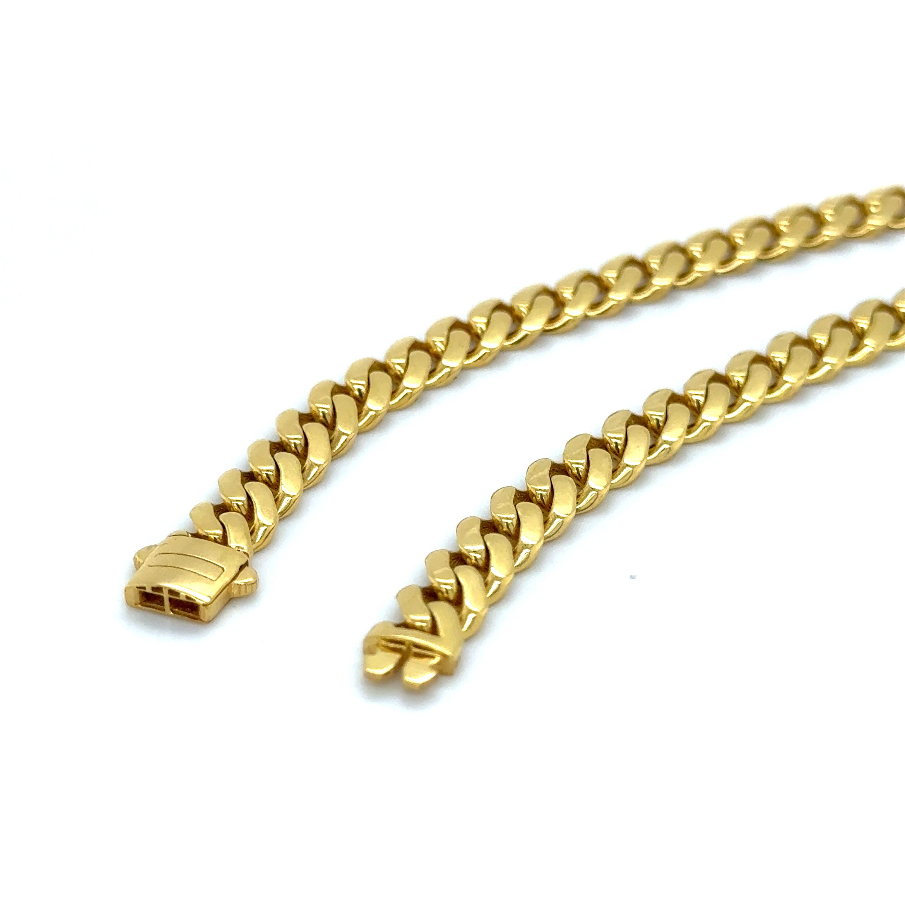 14K Gold 6.5 mm Miami Cuban Necklace