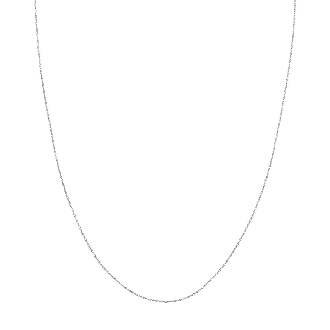 14K White Gold Dainty Rope Chain