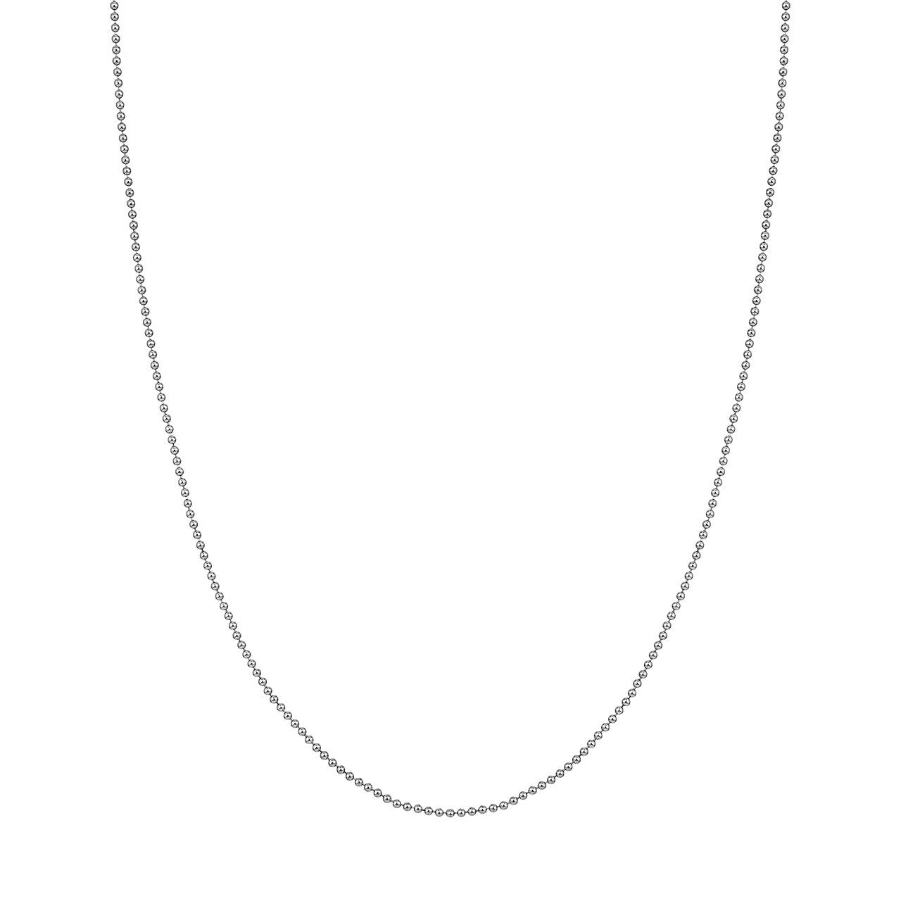 14K White Gold 1.5 mm Ball Necklace