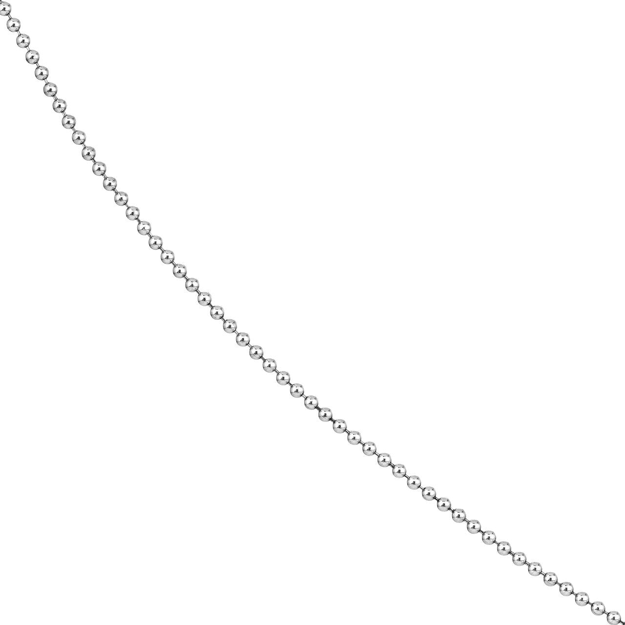 14K White Gold 1.5 mm Ball Necklace