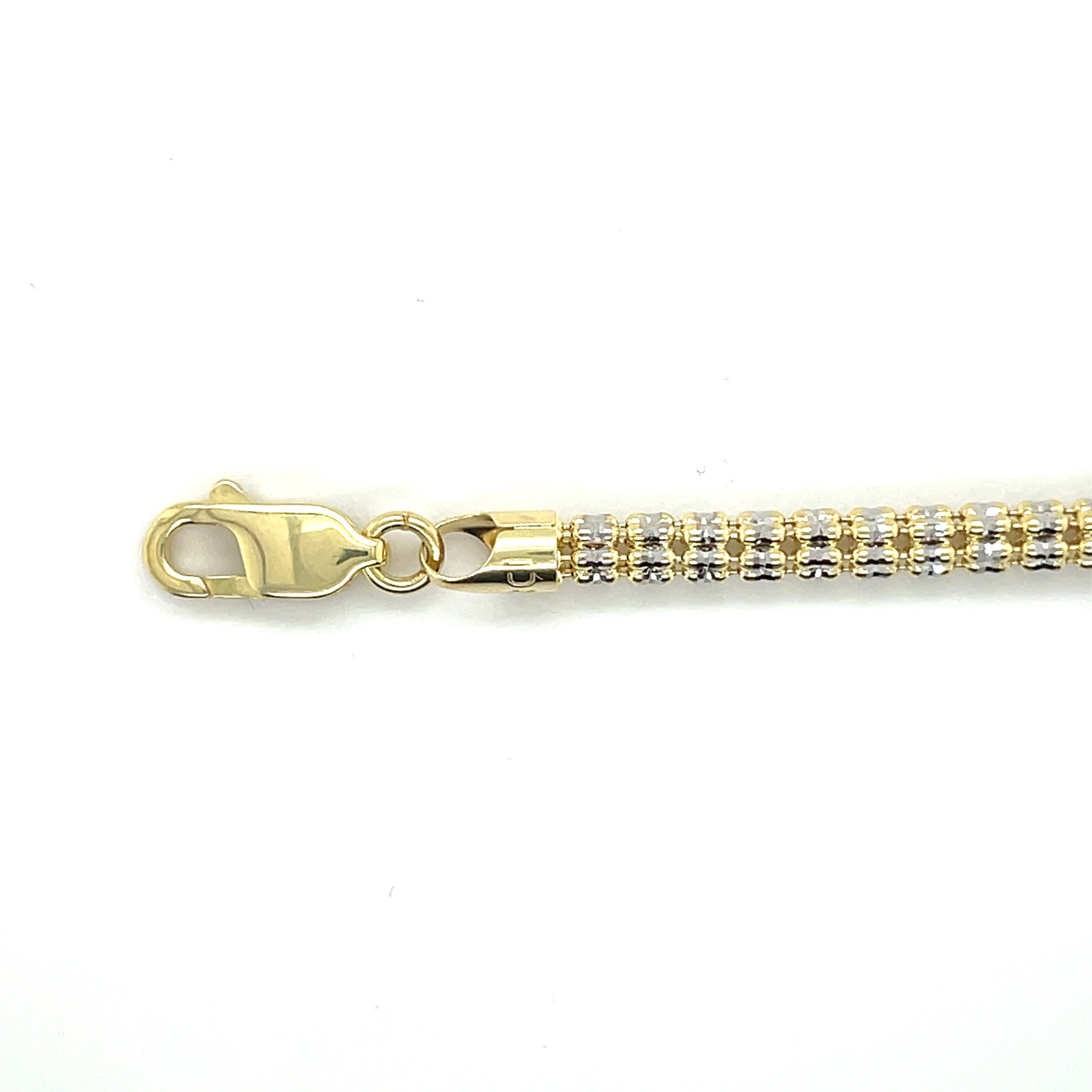 14K Two Tone Gold Ice Shimmer Necklace